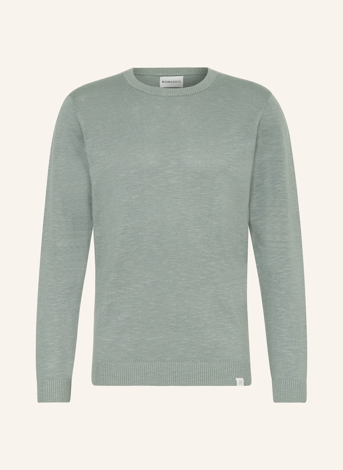 NOWADAYS Sweater with linen, Color: LIGHT GREEN (Image 1)