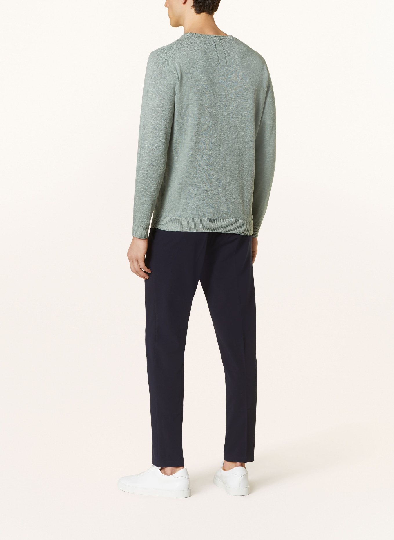 NOWADAYS Sweater with linen, Color: LIGHT GREEN (Image 3)