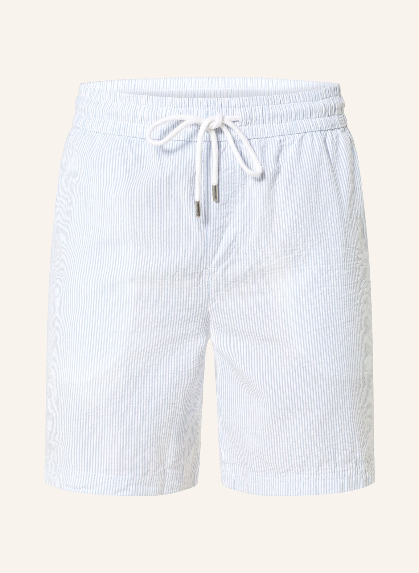 NOWADAYS Shorts, Color: LIGHT BLUE/ WHITE (Image 1)