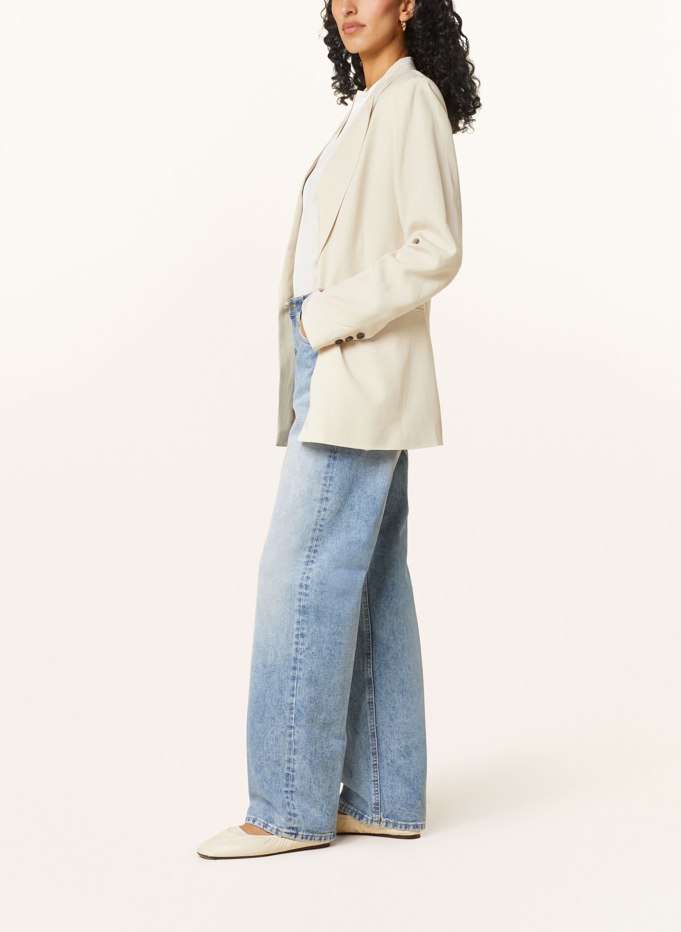 Dondup Straight Jeans ELYSEE Wide Leg Fit, Farbe: 800  hellblau (Bild 4)