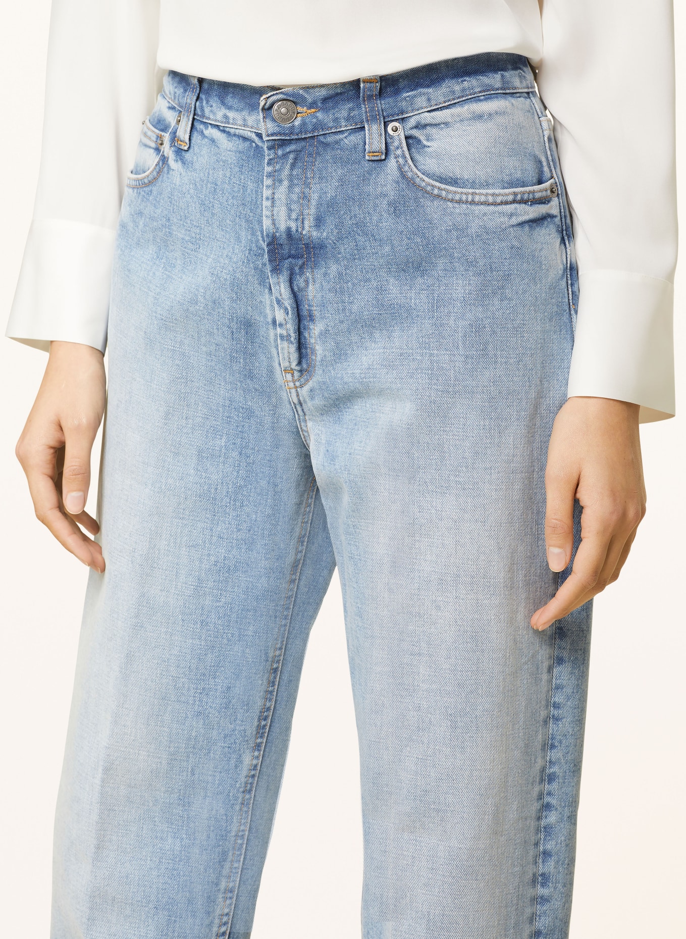 Dondup Straight Jeans ELYSEE Wide Leg Fit, Farbe: 800  hellblau (Bild 5)