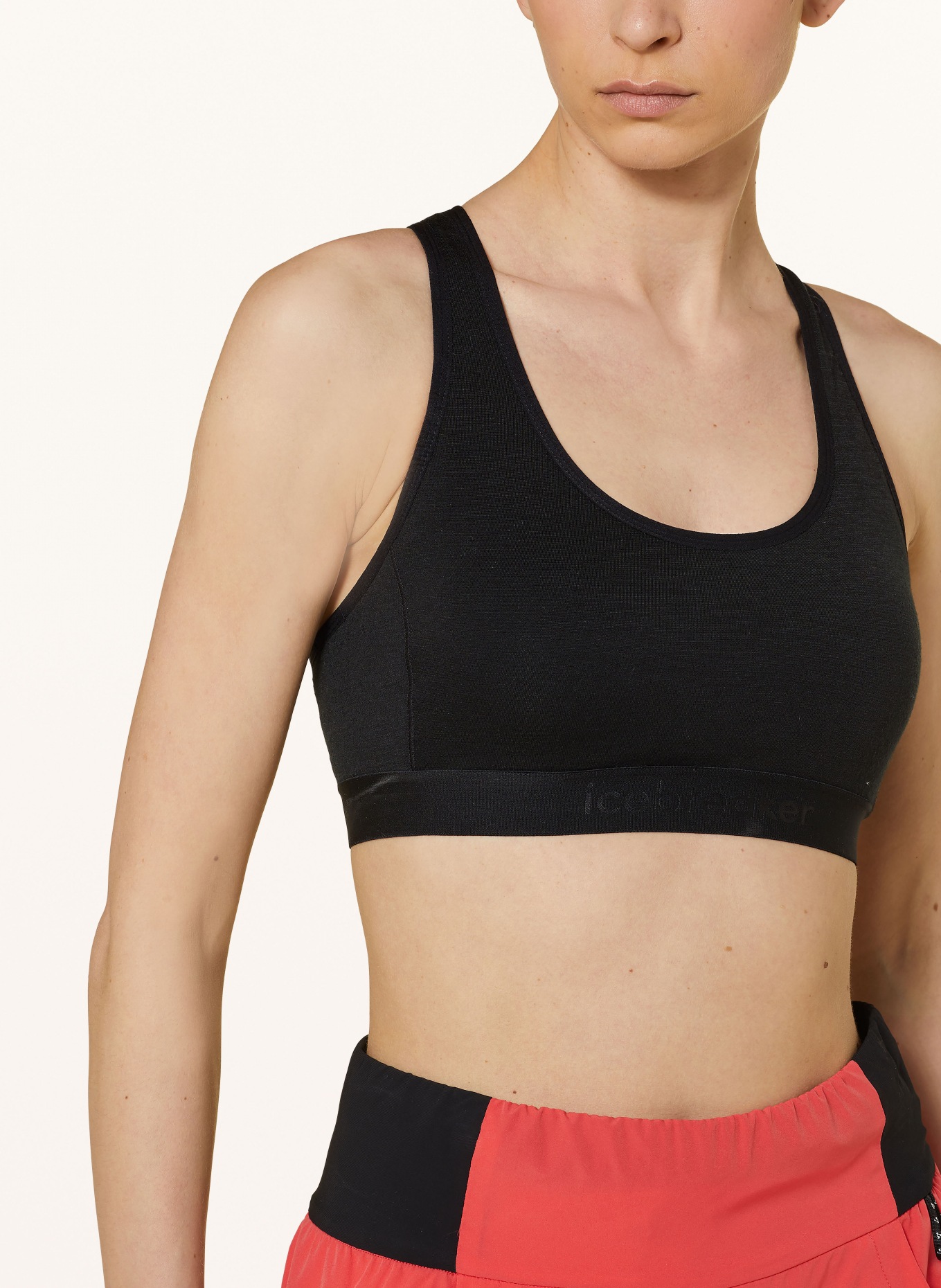 icebreaker Sports bra MERINO 125 ZONEKNIT, Color: BLACK (Image 4)