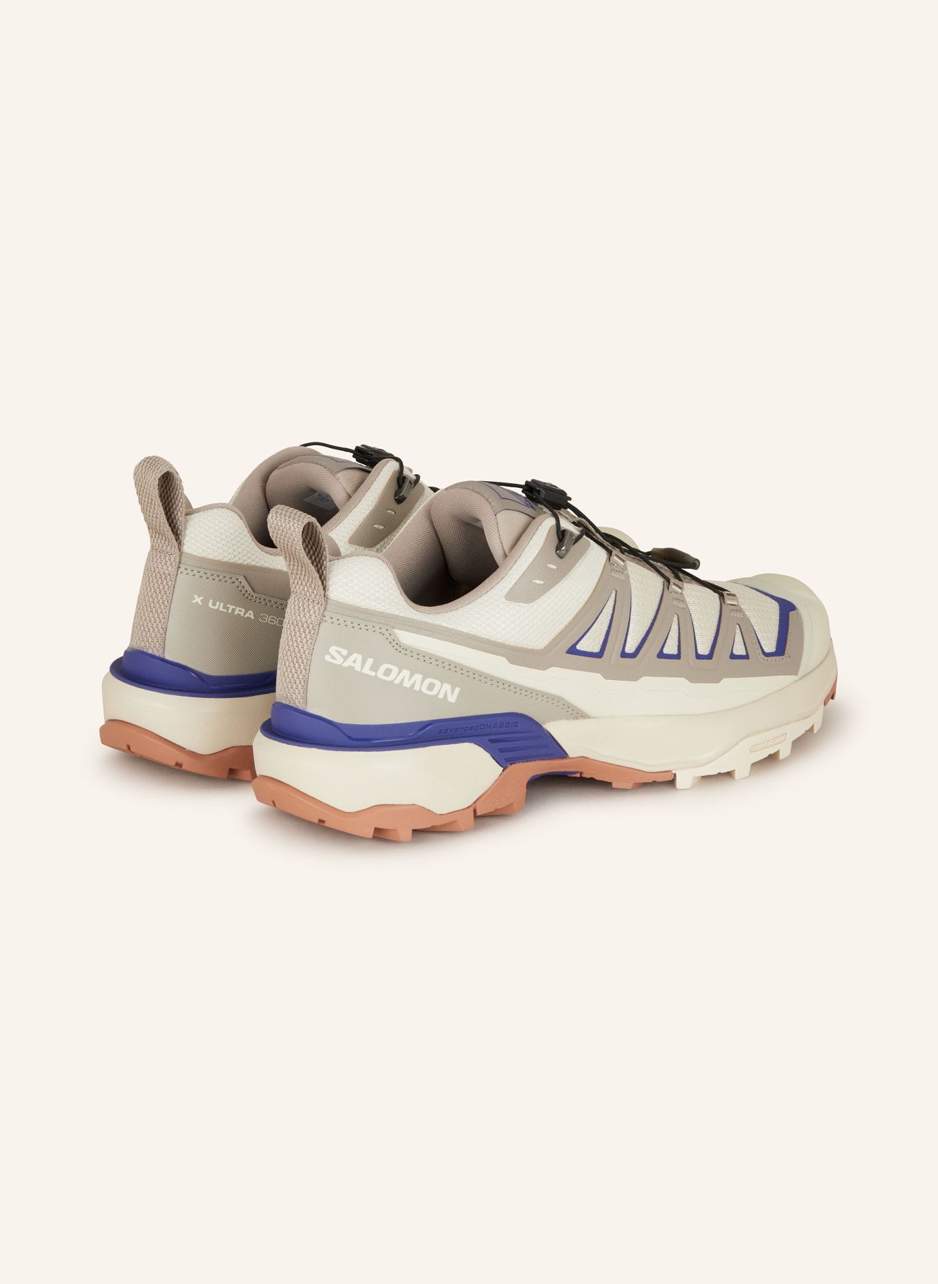 SALOMON Trekking shoes X ULTRA 360 EDGE, Color: LIGHT GRAY/ ECRU/ BLUE (Image 2)