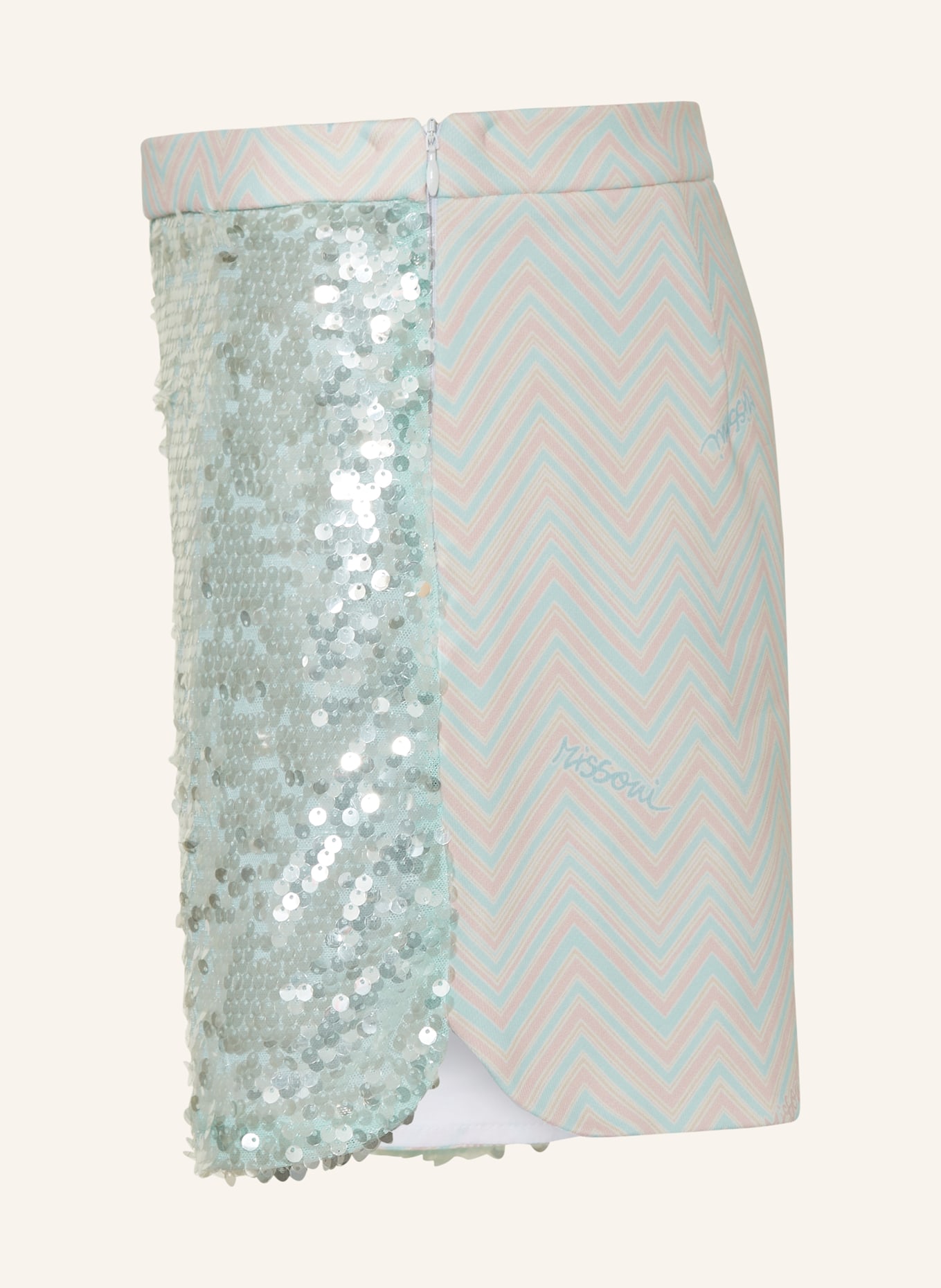 MISSONI Shorts mit Pailletten, Farbe: MINT/ ROSA (Bild 4)