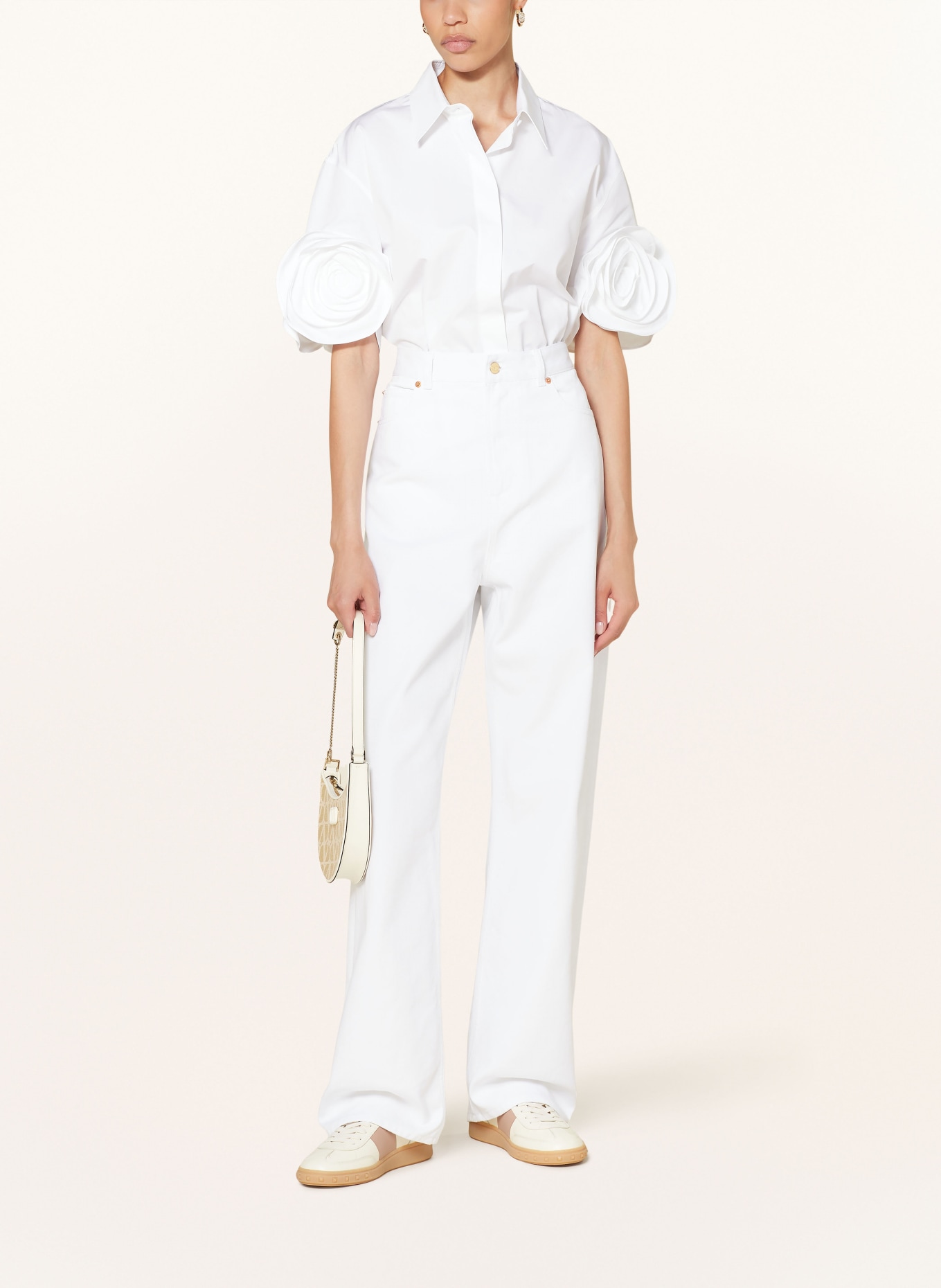VALENTINO Straight jeans, Color: WHITE (Image 2)