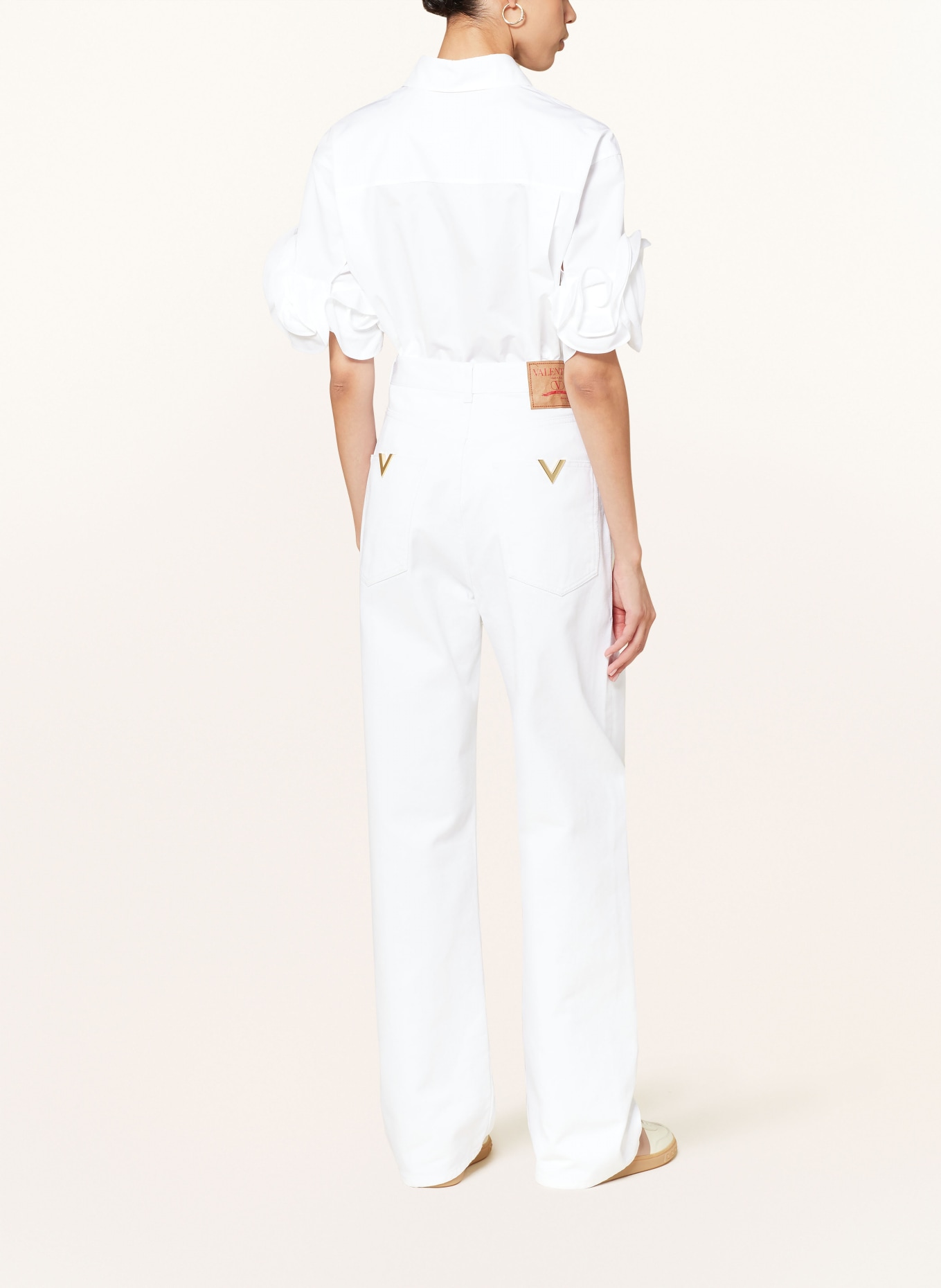 VALENTINO Straight jeans, Color: WHITE (Image 3)