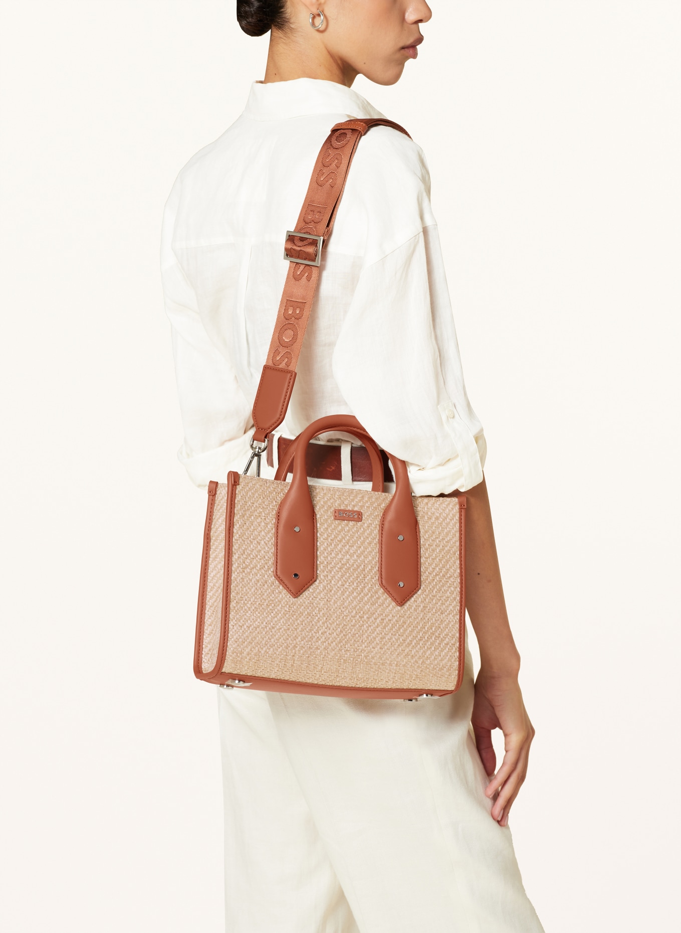 BOSS Handbag SANDY SMALL, Color: LIGHT BROWN/ BROWN (Image 4)