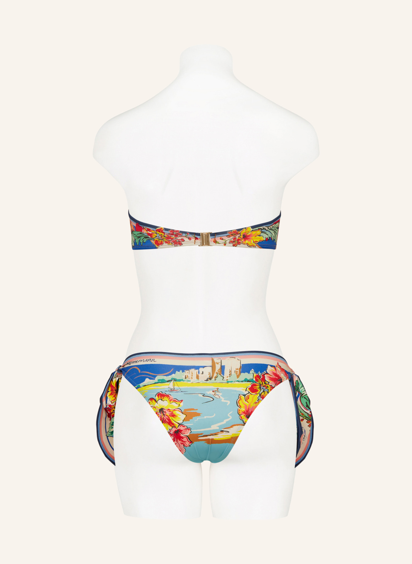 ZIMMERMANN Bandeau-Bikini ALIGHT, Farbe: BLAU/ ROT/ MINT (Bild 3)