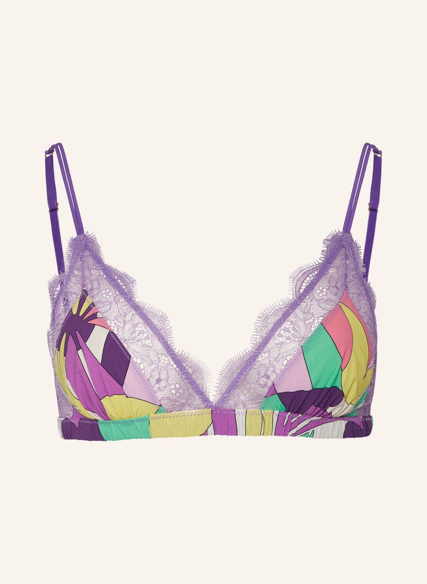 LOVE Stories Triangle bra LOVE LACE, Color: PURPLE/ YELLOW/ PINK (Image 1)