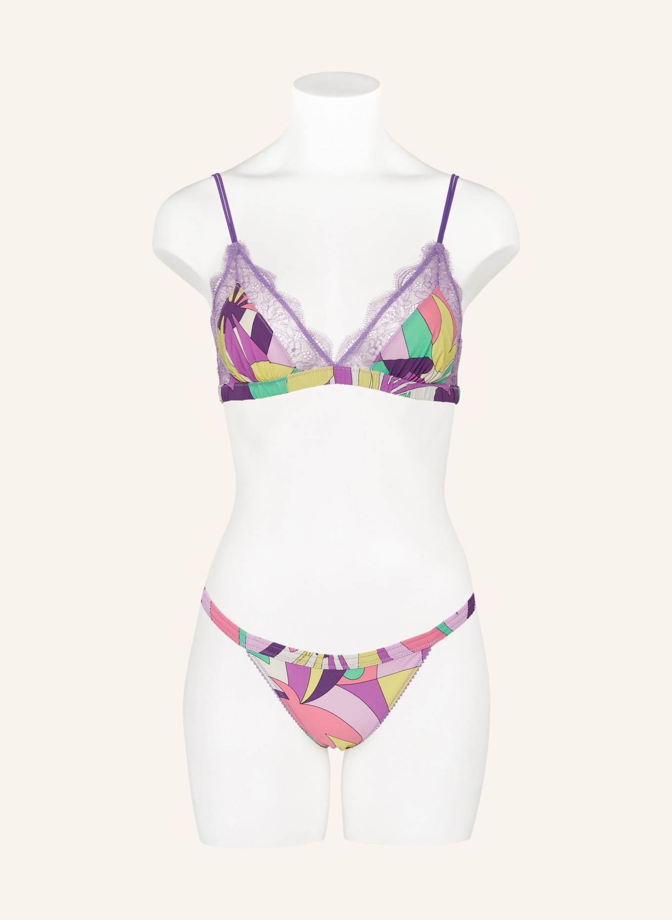 LOVE Stories Triangle bra LOVE LACE, Color: PURPLE/ YELLOW/ PINK (Image 2)