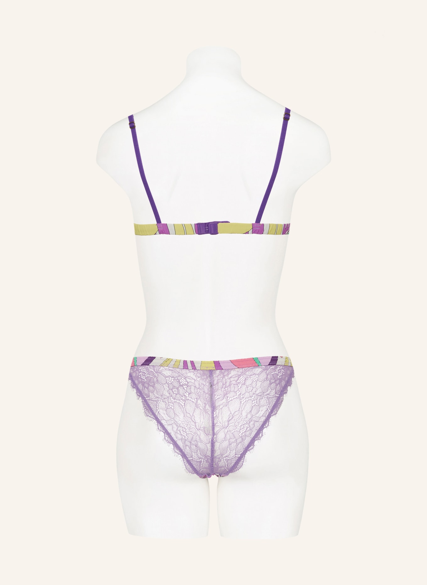 LOVE Stories Triangle bra LOVE LACE, Color: PURPLE/ YELLOW/ PINK (Image 3)
