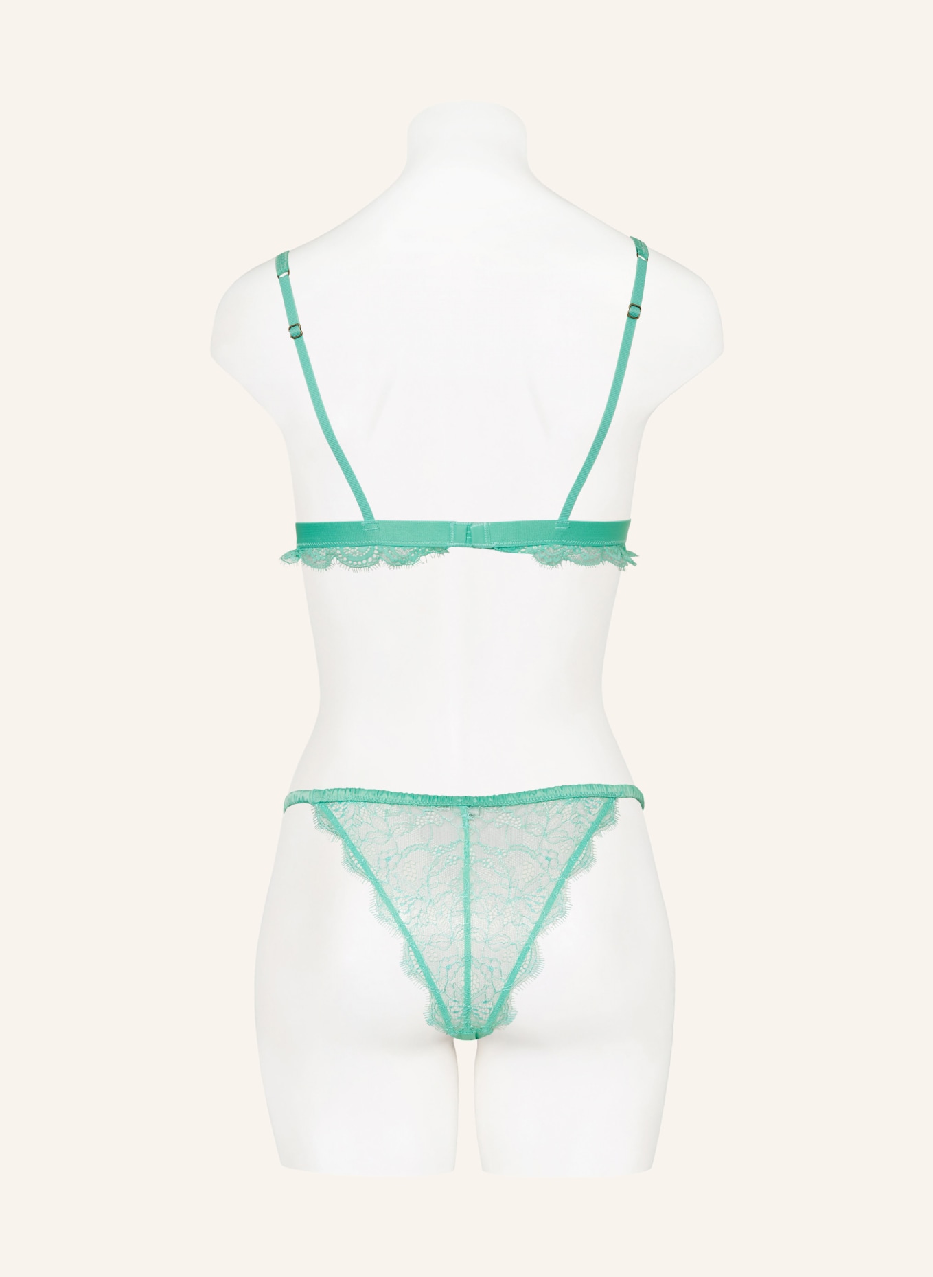 LOVE Stories Triangle bra LOVE LACE in satin, Color: MINT (Image 3)