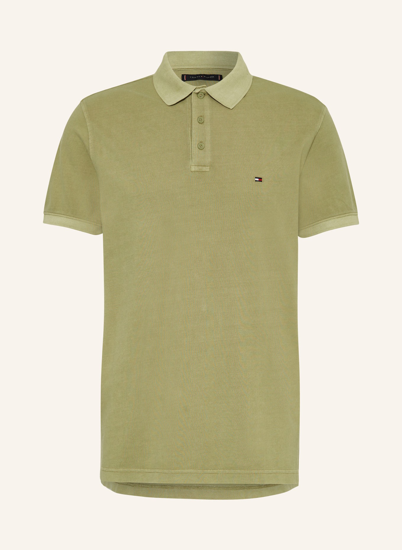 TOMMY HILFIGER Piqué polo shirt regular fit, Color: OLIVE (Image 1)