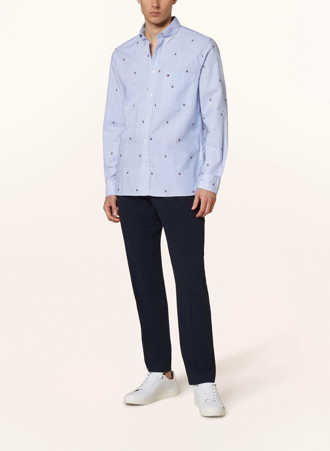 TOMMY HILFIGER Shirt regular fit, Color: WHITE/ LIGHT BLUE (Image 2)