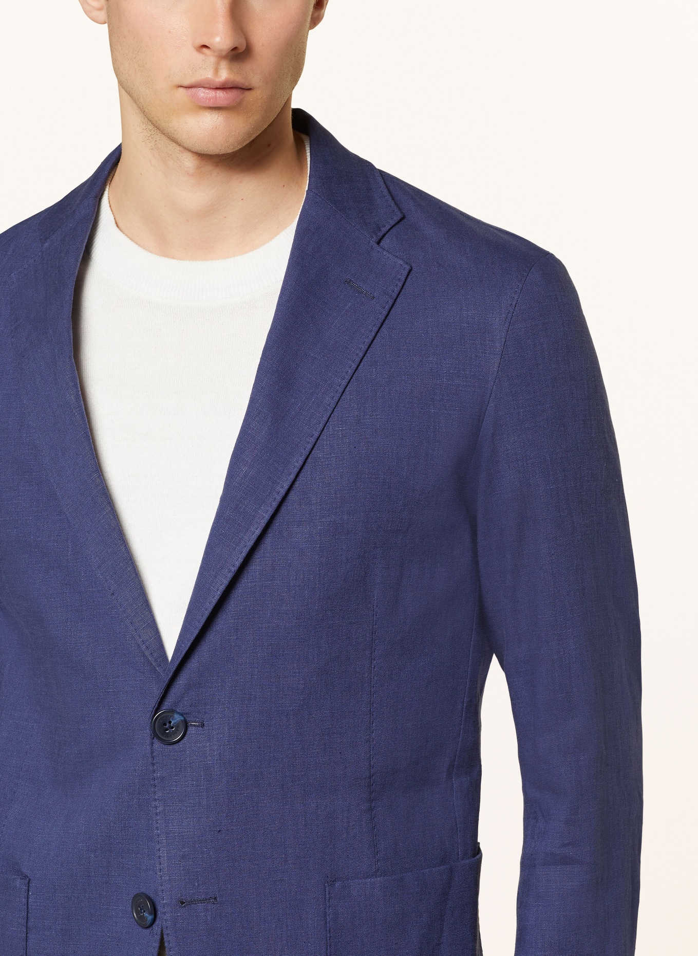 TOMMY HILFIGER Linen jacket regular fit, Color: C5J Anchor Blue (Image 4)