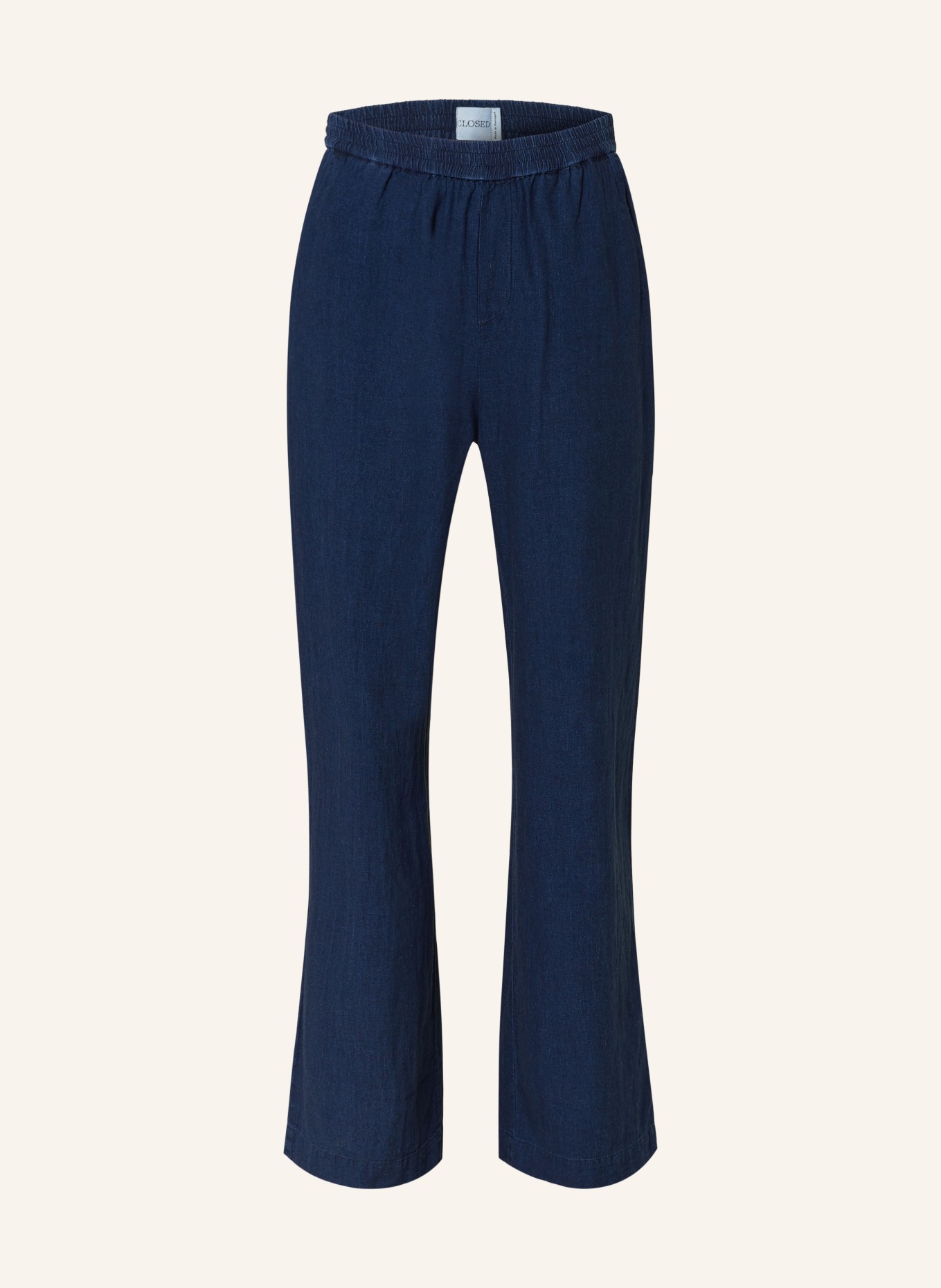 CLOSED Wide leg trousers with linen, Color: DARK BLUE (Image 1)
