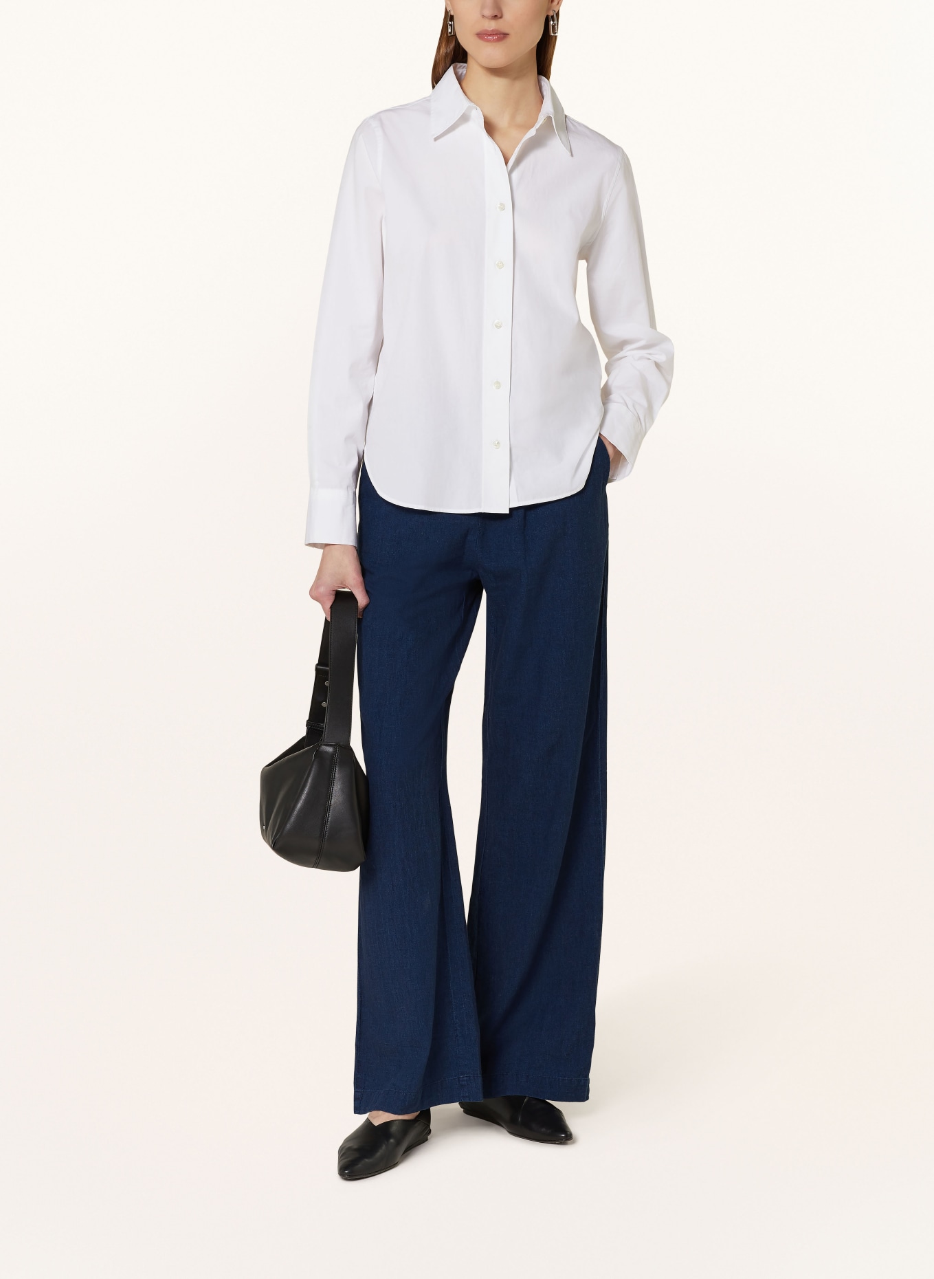 CLOSED Wide leg trousers with linen, Color: DARK BLUE (Image 2)