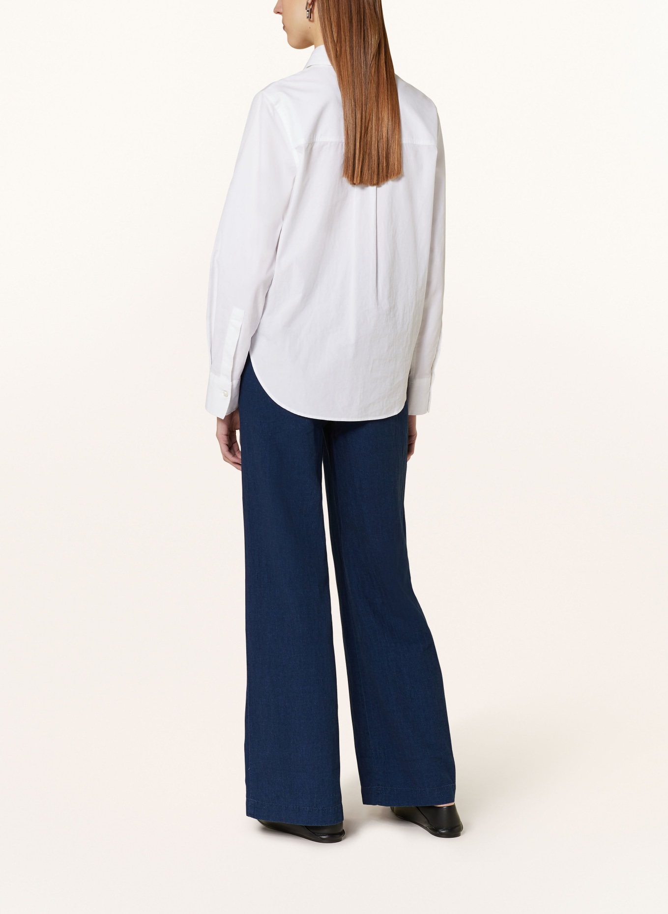 CLOSED Wide leg trousers with linen, Color: DARK BLUE (Image 3)