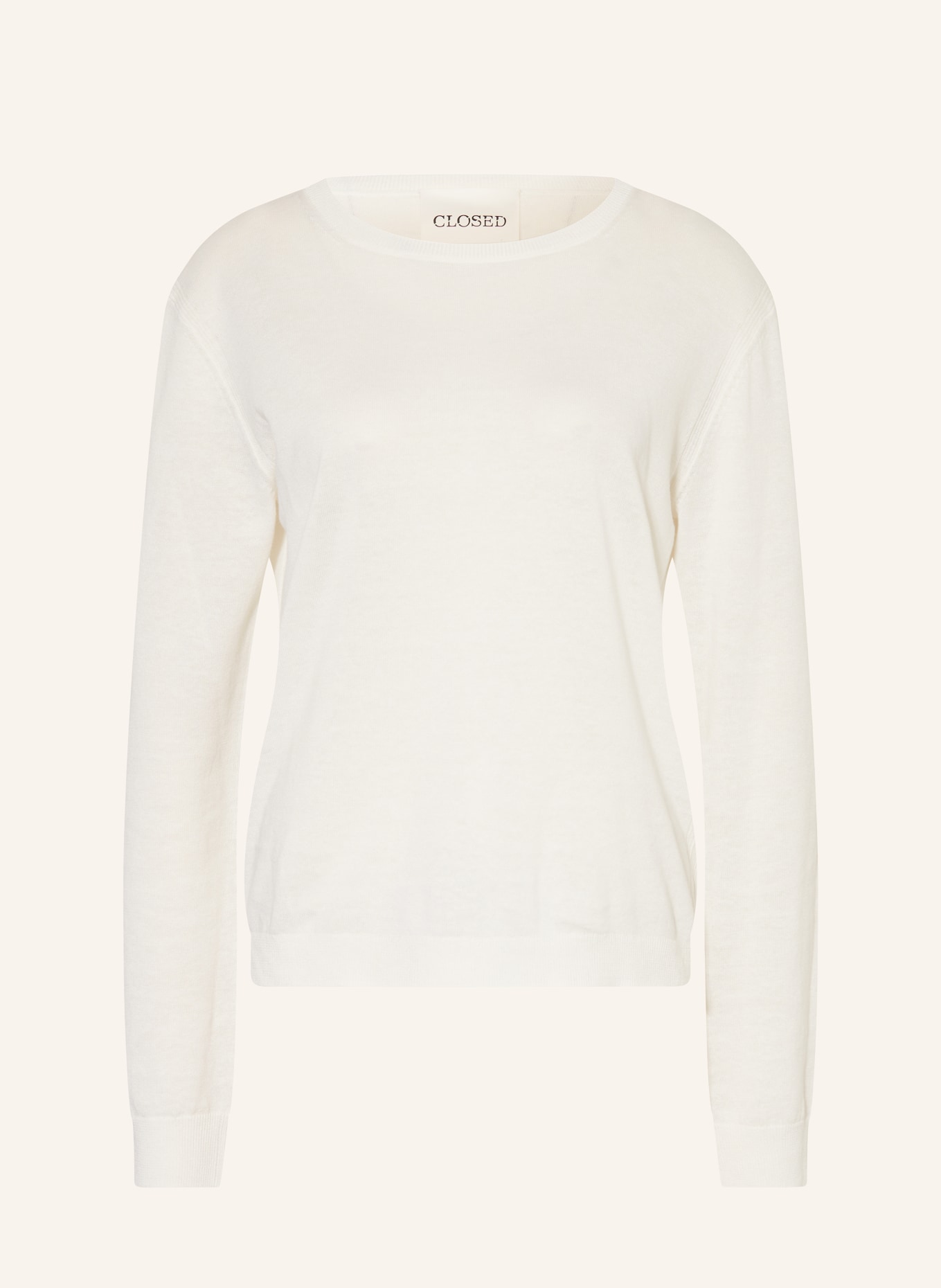 CLOSED Sweater with linen, Color: WHITE (Image 1)