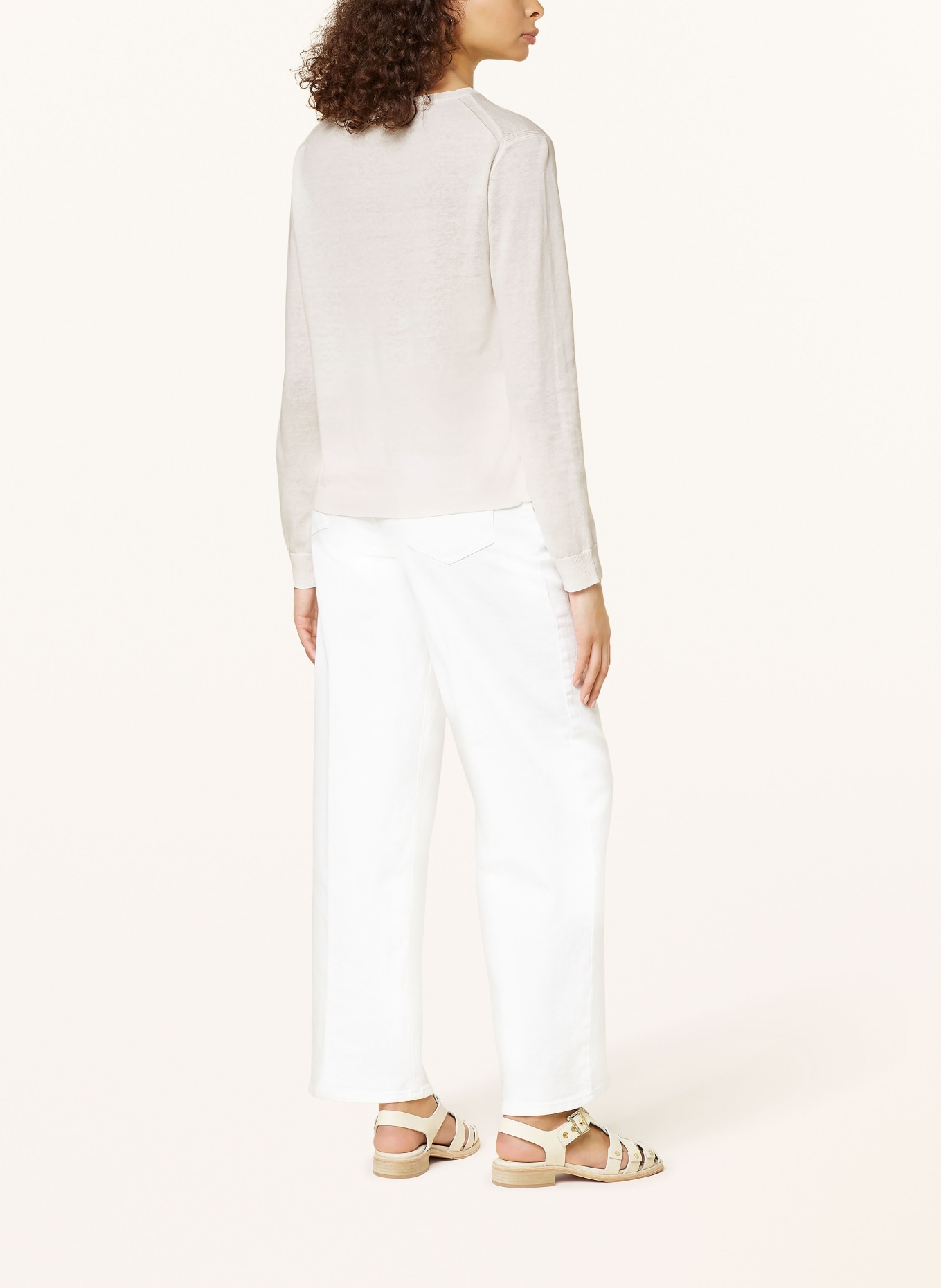 CLOSED Pullover mit Leinen, Farbe: WEISS (Bild 3)