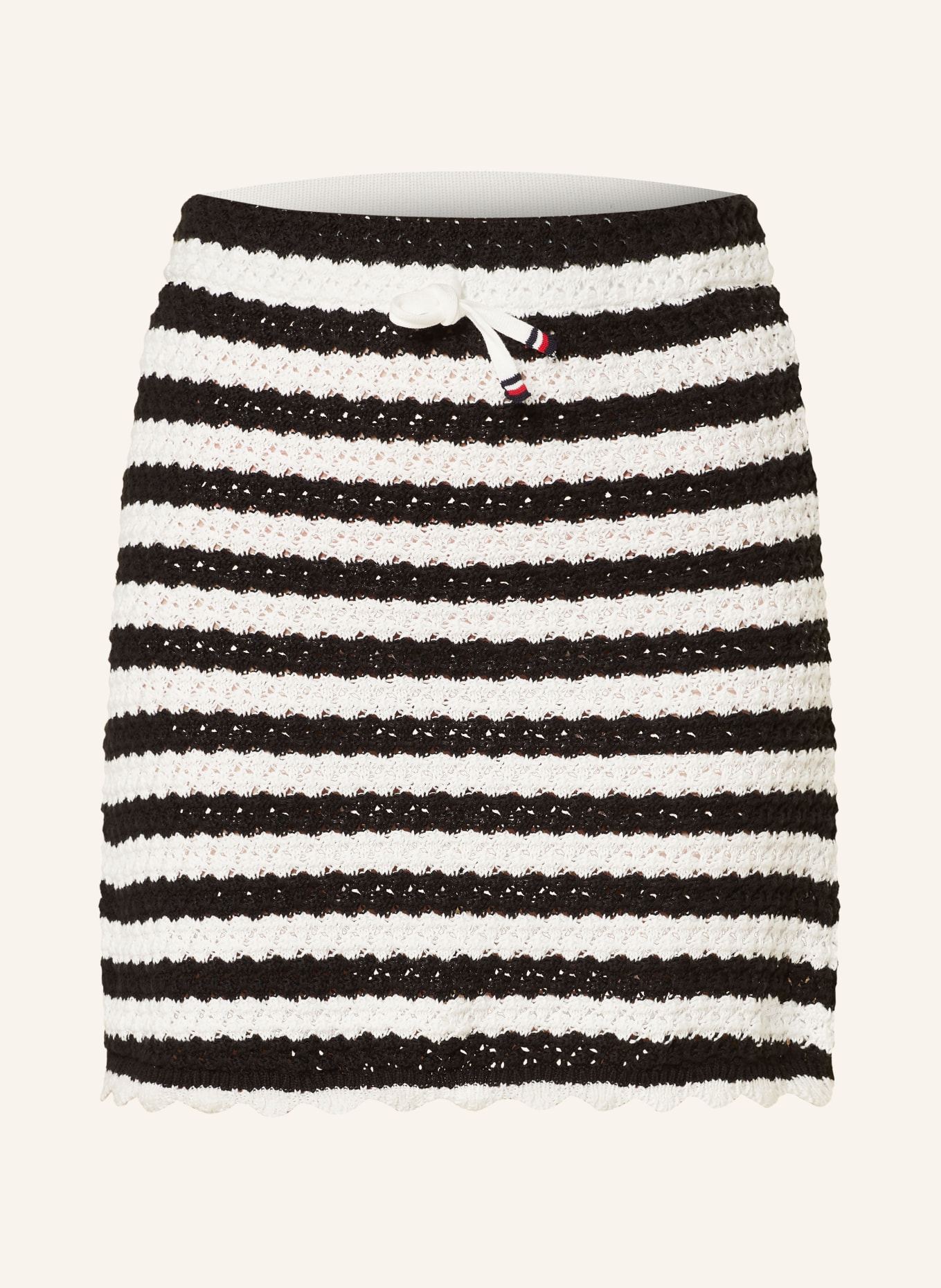 TOMMY JEANS Knit skirt, Color: BLACK/ WHITE (Image 1)