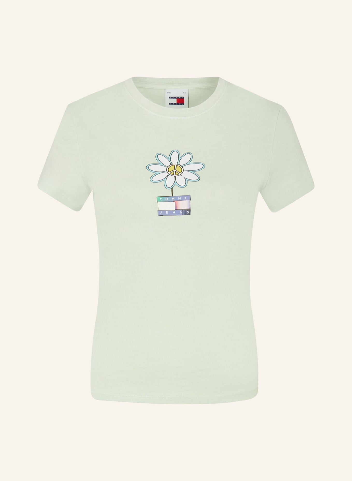 TOMMY JEANS T-shirt, Color: LIGHT GREEN (Image 1)