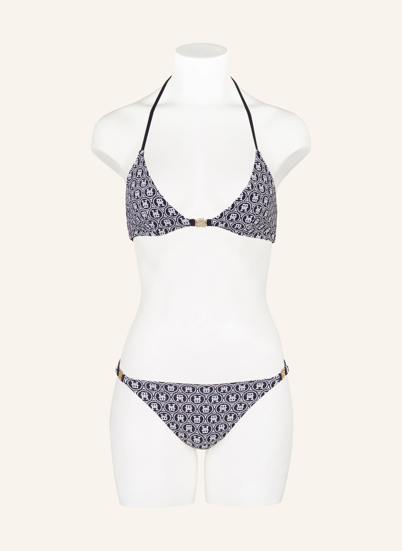 TOMMY HILFIGER Reversible triangle bikini bottoms, Color: DARK BLUE/ WHITE (Image 2)