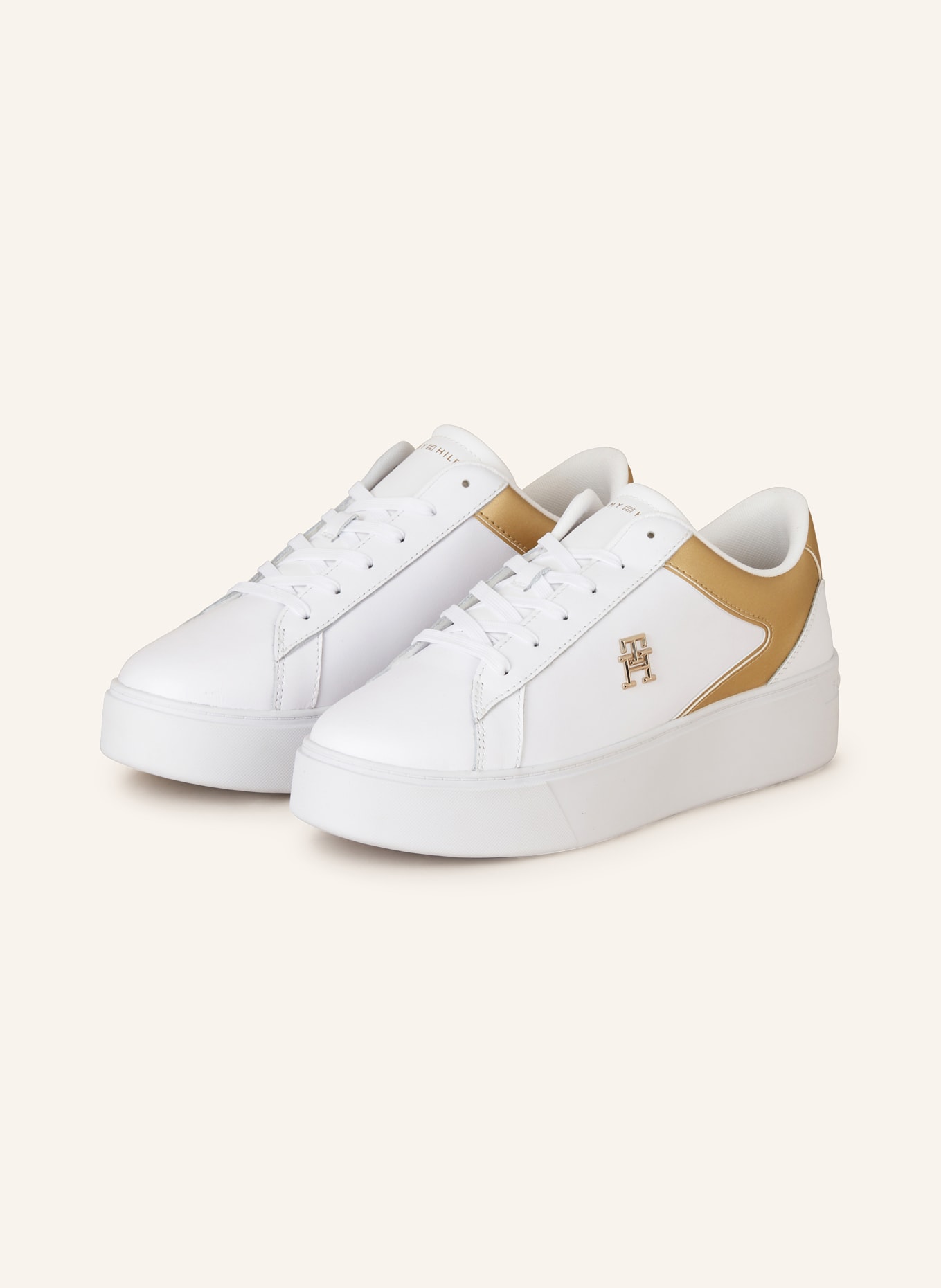 TOMMY HILFIGER Sneakers, Color: WHITE/ GOLD (Image 1)