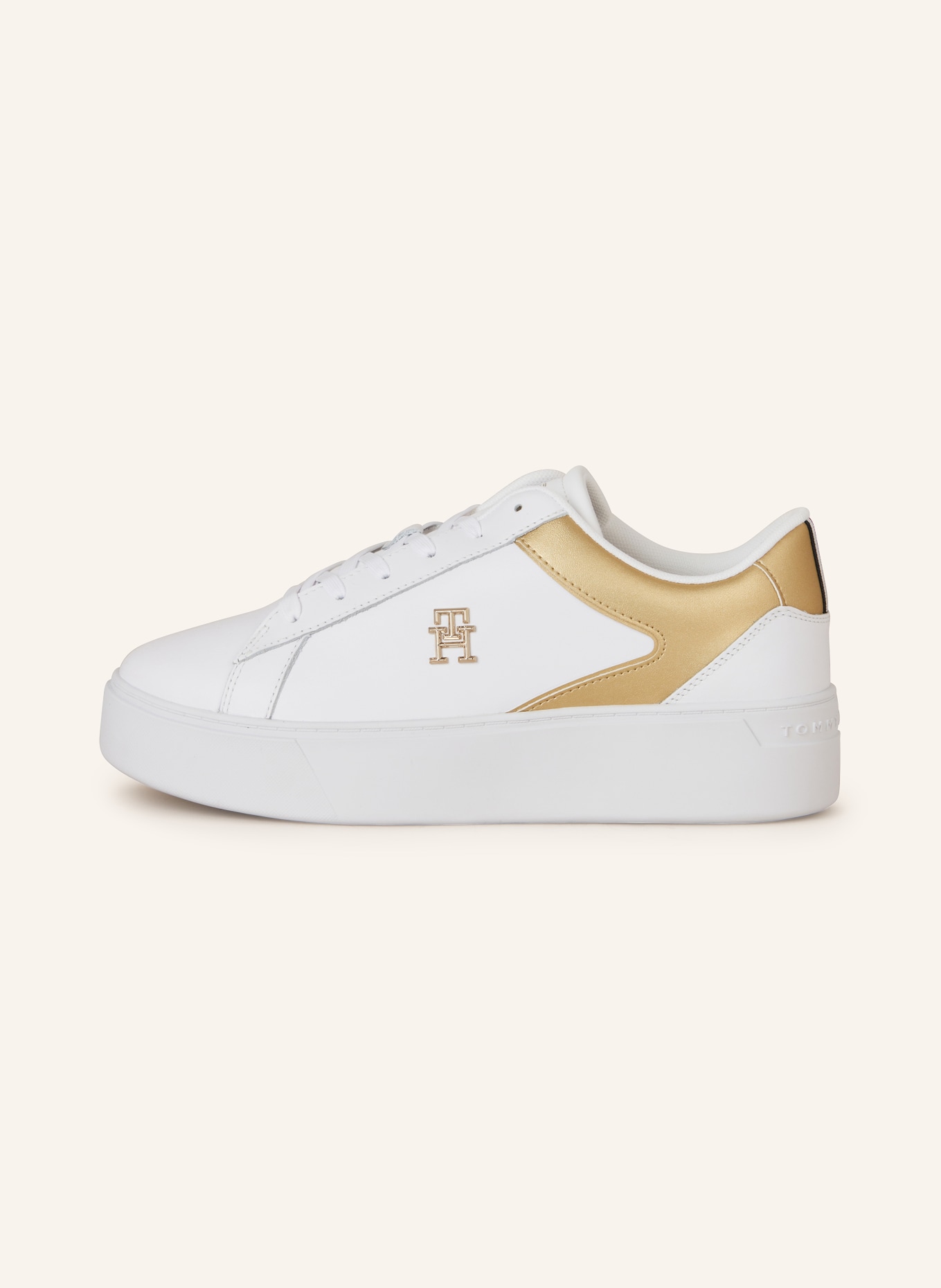 TOMMY HILFIGER Sneaker, Farbe: WEISS/ GOLD (Bild 4)