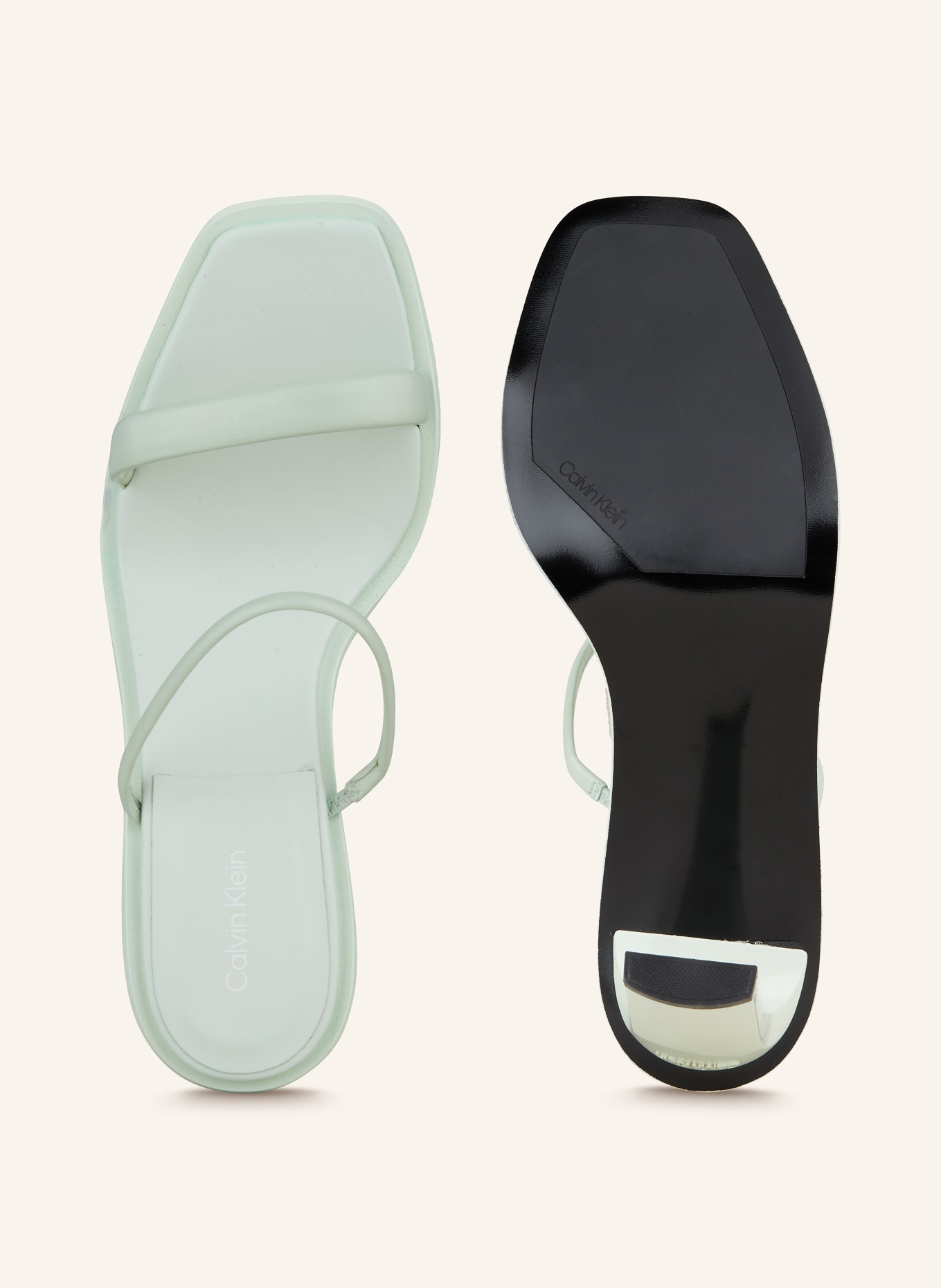 Calvin Klein mules: LICHTGROEN