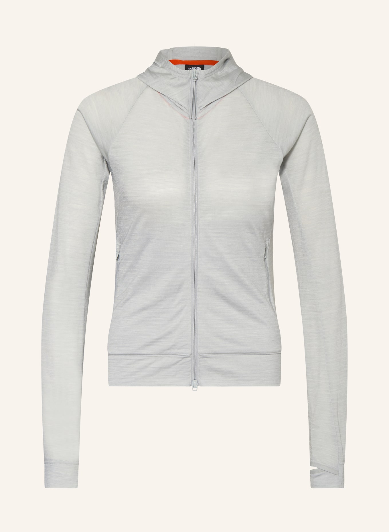 icebreaker Mid-layer jacket MERINO 200 REALFLEECE™ with merino wool, Color: LIGHT GRAY (Image 1)