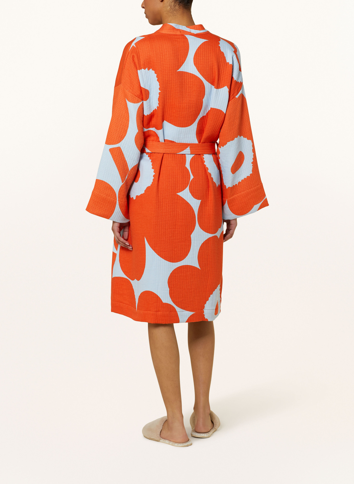 marimekko Kimono uniseks UNIKKO, Kolor: POMARAŃCZOWY/ JASNONIEBIESKI (Obrazek 3)