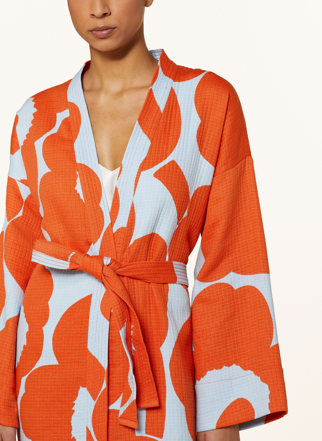 marimekko Kimono uniseks UNIKKO, Kolor: POMARAŃCZOWY/ JASNONIEBIESKI (Obrazek 4)