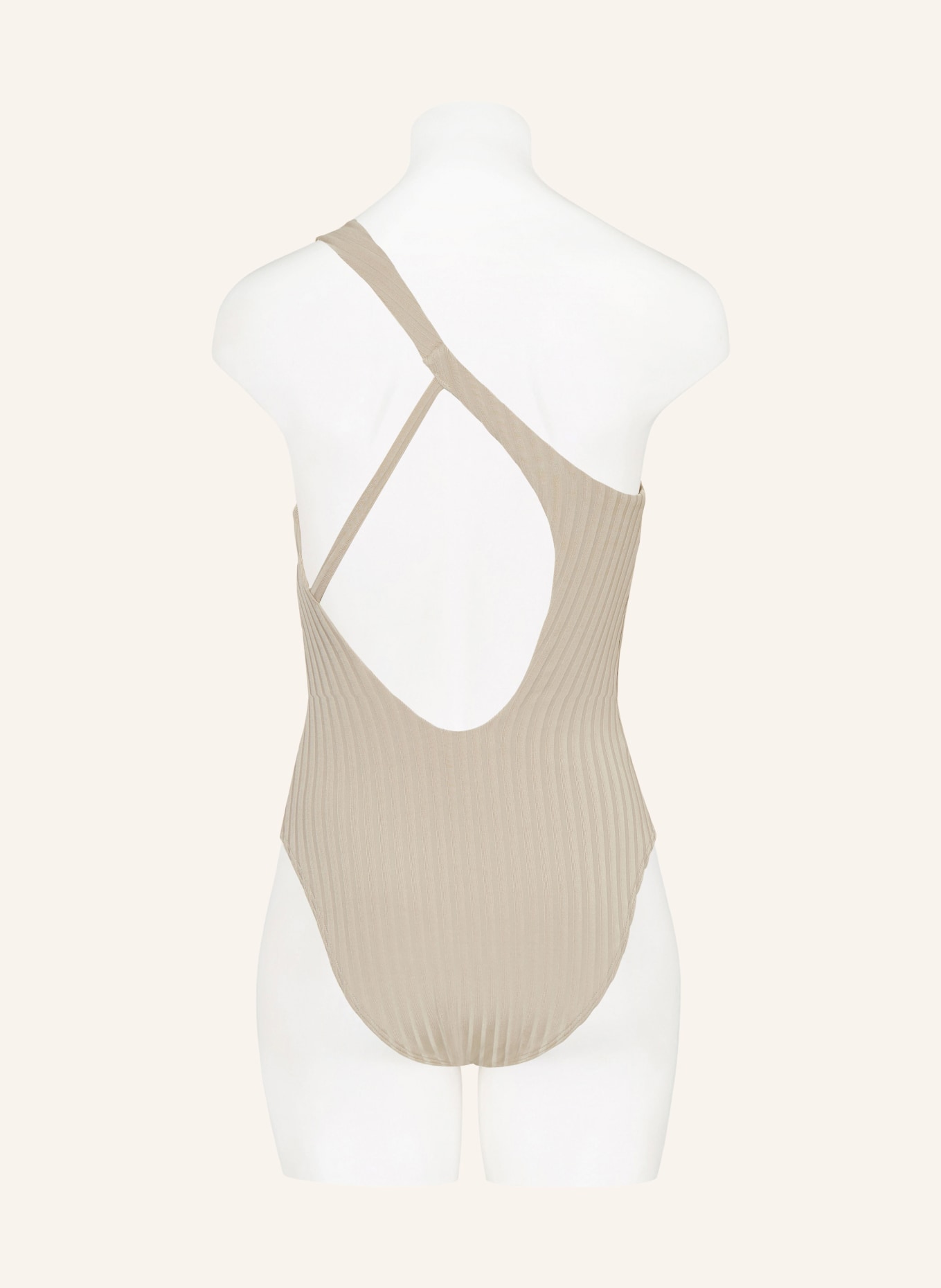 Calvin Klein One-shoulder swimsuit ARCHIVE RIB, Color: BEIGE (Image 3)
