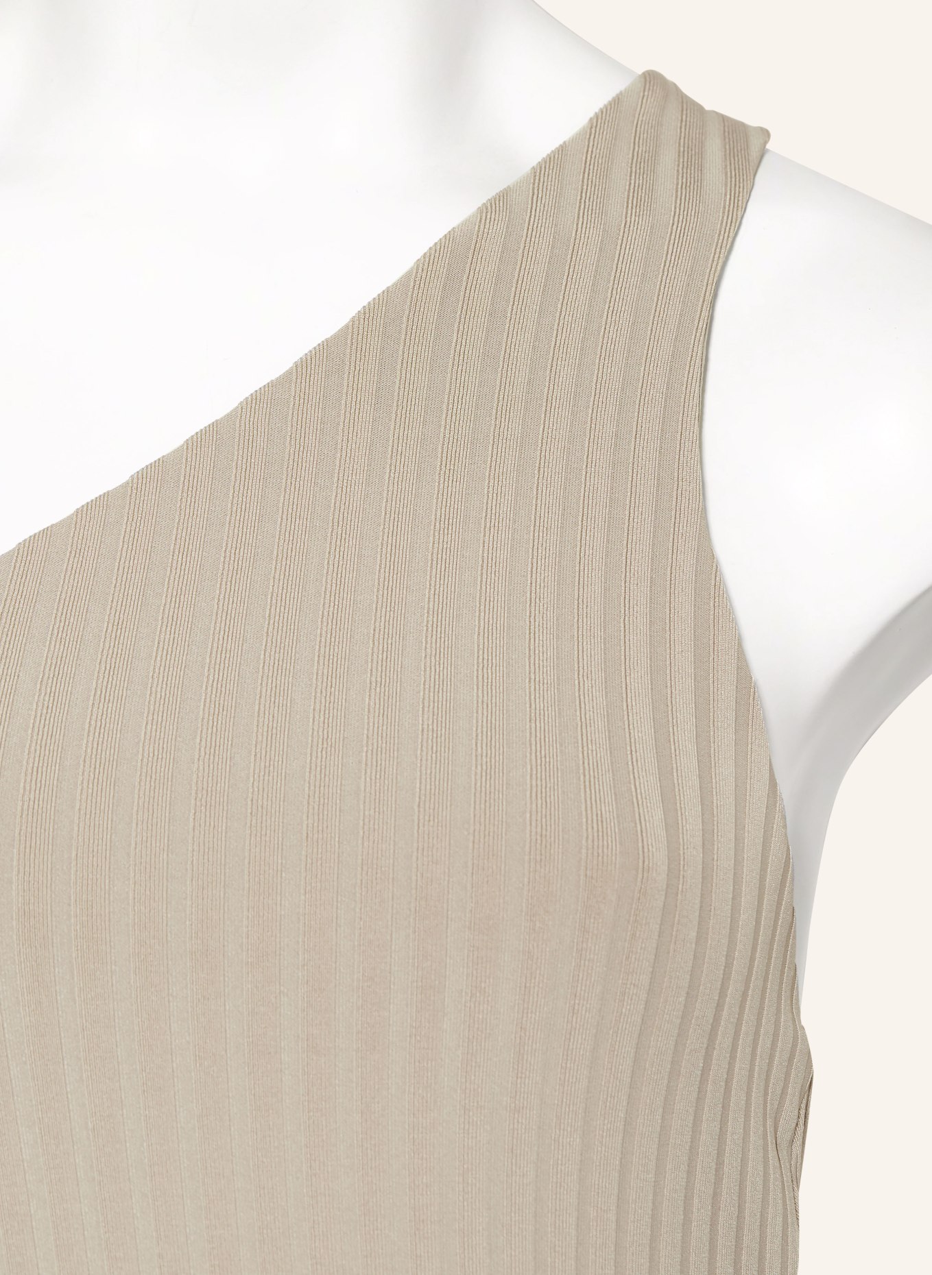 Calvin Klein One-Shoulder-Badeanzug ARCHIVE RIB, Farbe: BEIGE (Bild 4)