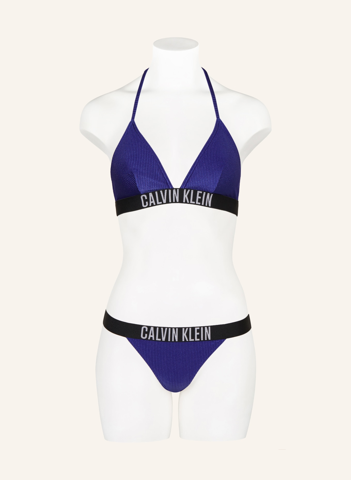 Calvin Klein Triangle bikini top INTENSE POWER, Color: BLUE (Image 2)