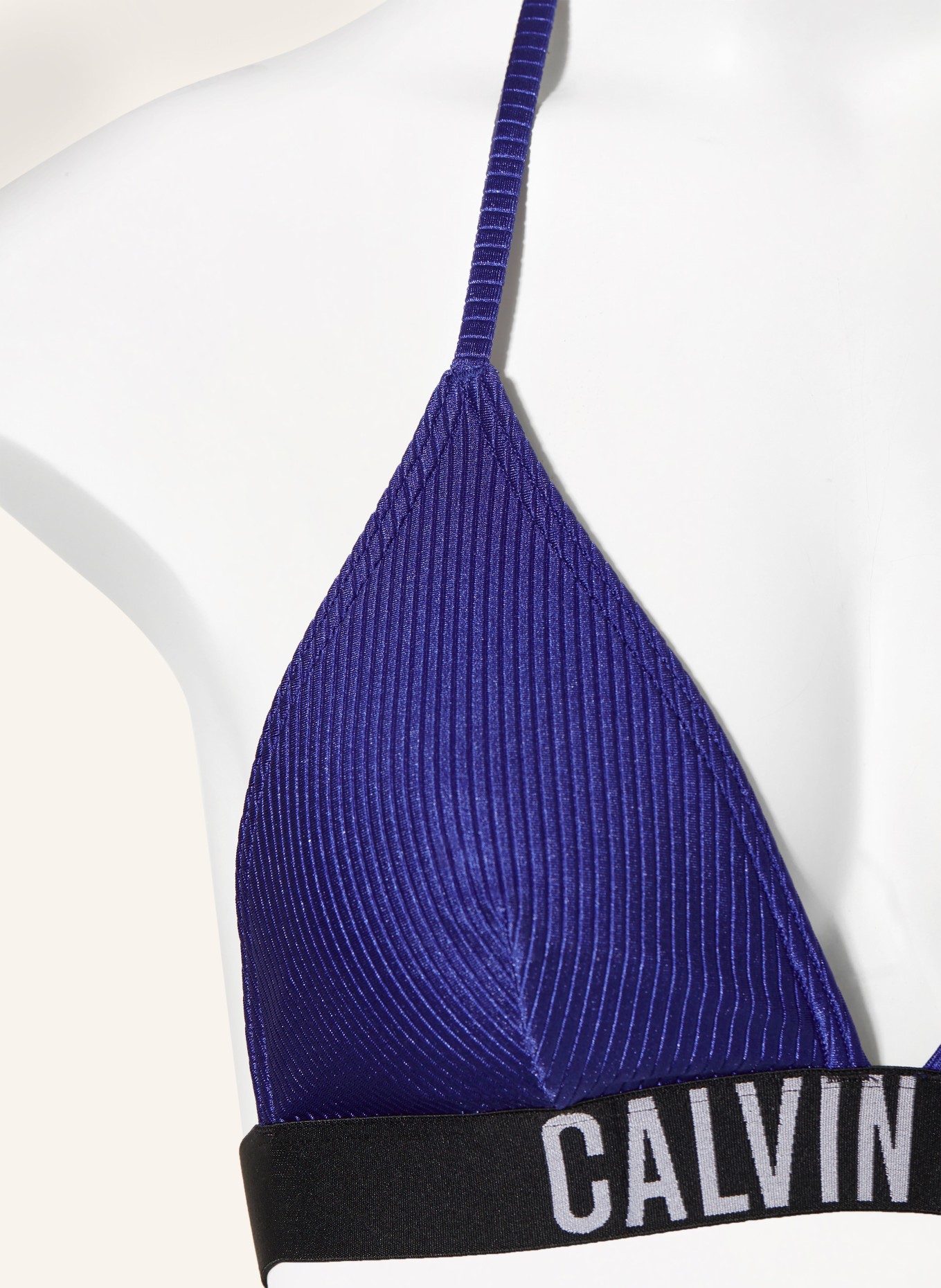 Calvin Klein Trojúhelníkový horní díl bikin INTENSE POWER, Barva: MODRÁ (Obrázek 4)