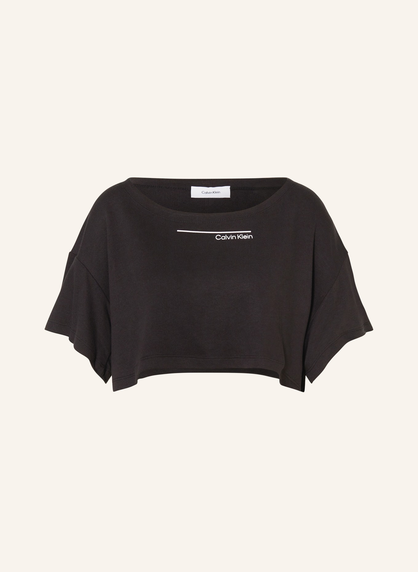 Calvin Klein Cropped tričko, Barva: ČERNÁ (Obrázek 1)