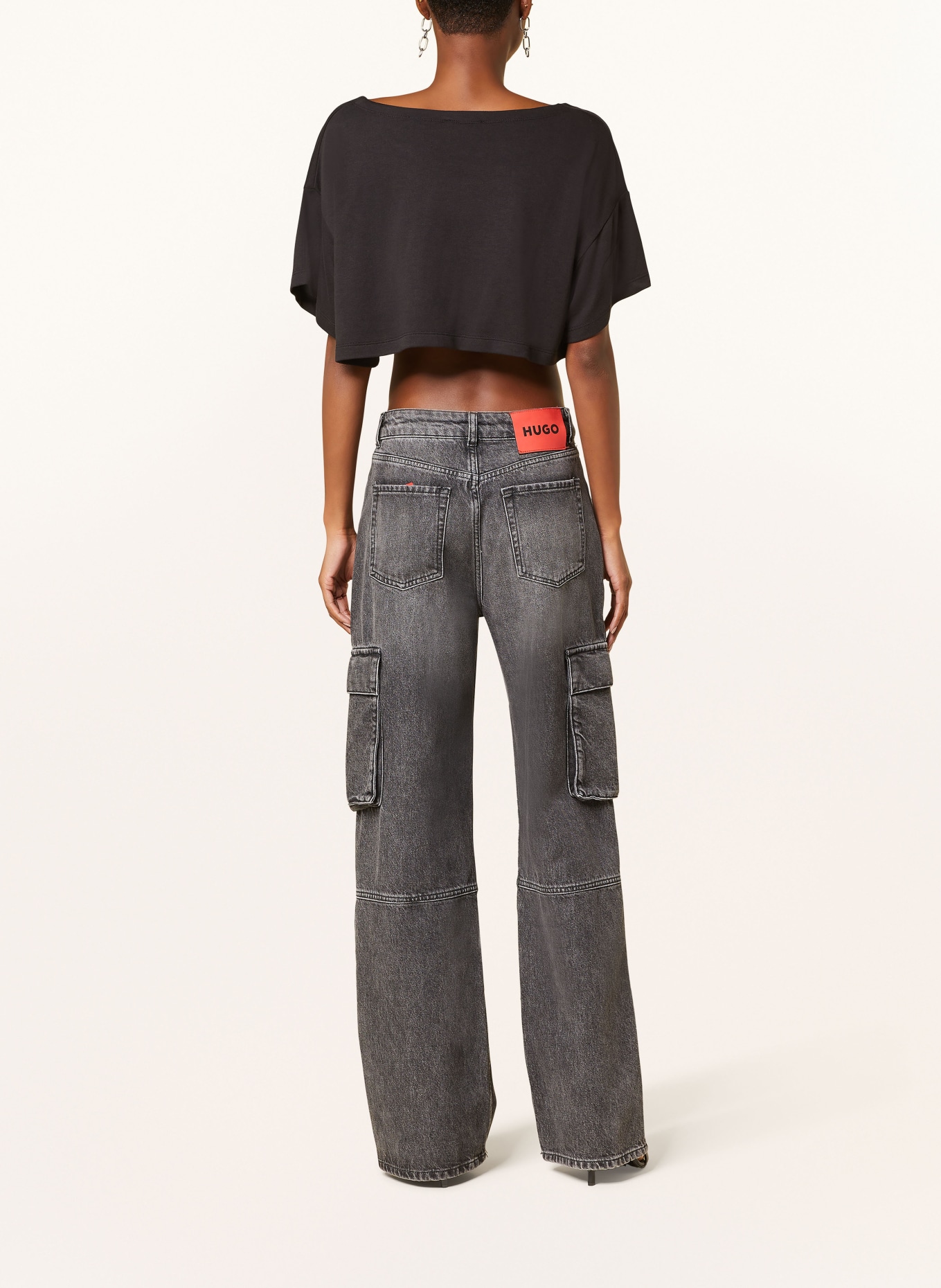 Calvin Klein Cropped-Shirt, Farbe: SCHWARZ (Bild 3)