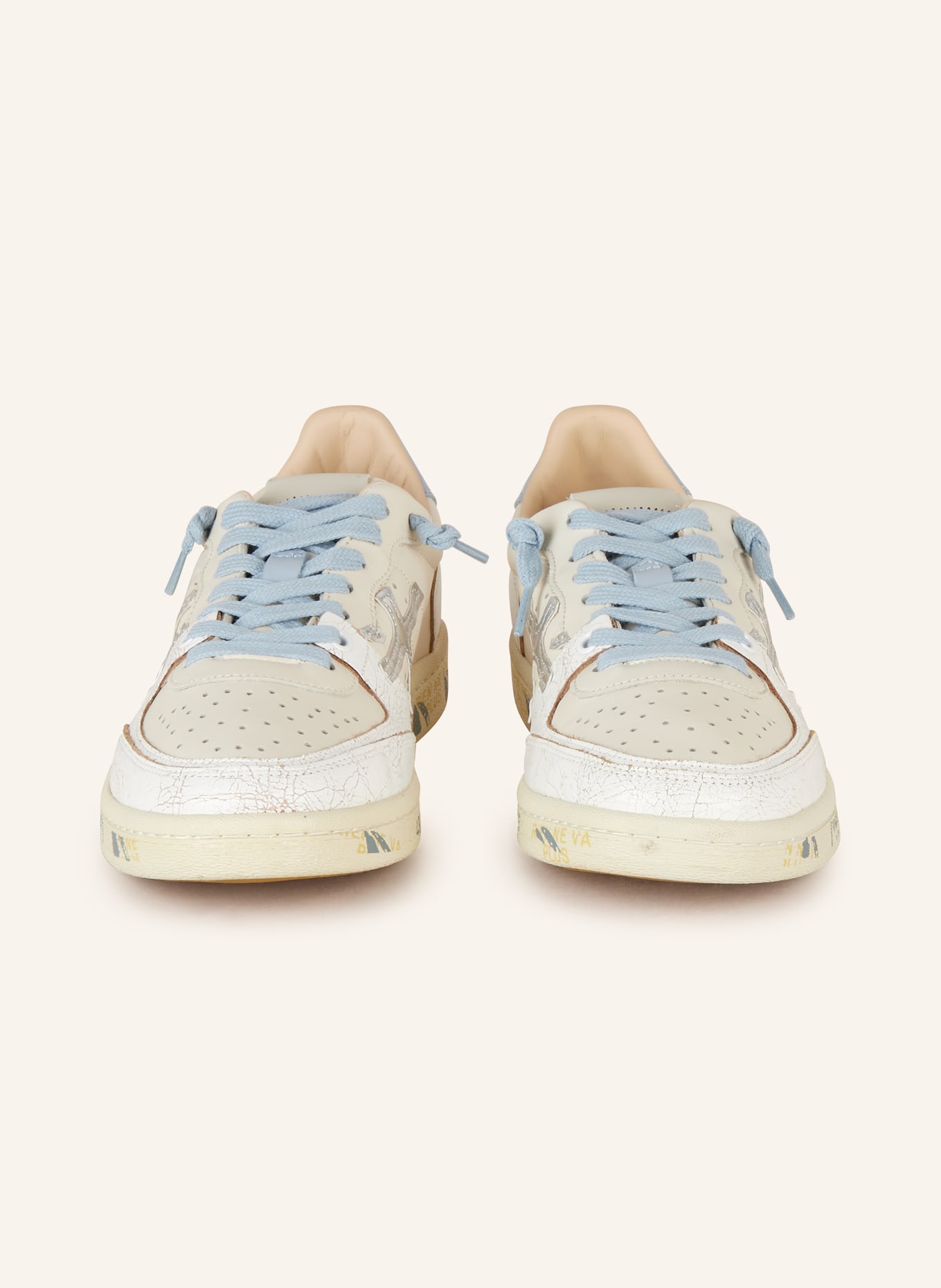 PREMIATA Sneakers CLAYD, Color: BEIGE/ WHITE/ LIGHT BLUE (Image 3)