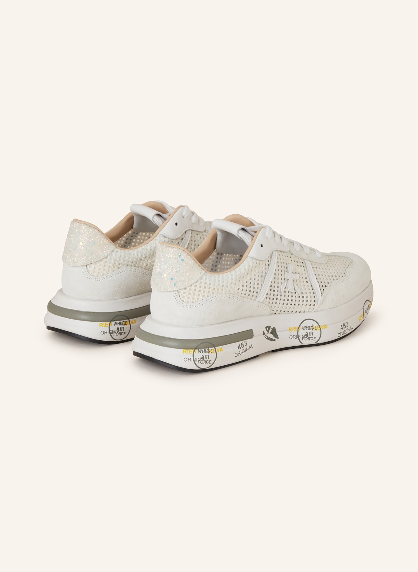 PREMIATA Sneakers CASSIE with sequins, Color: WHITE (Image 2)