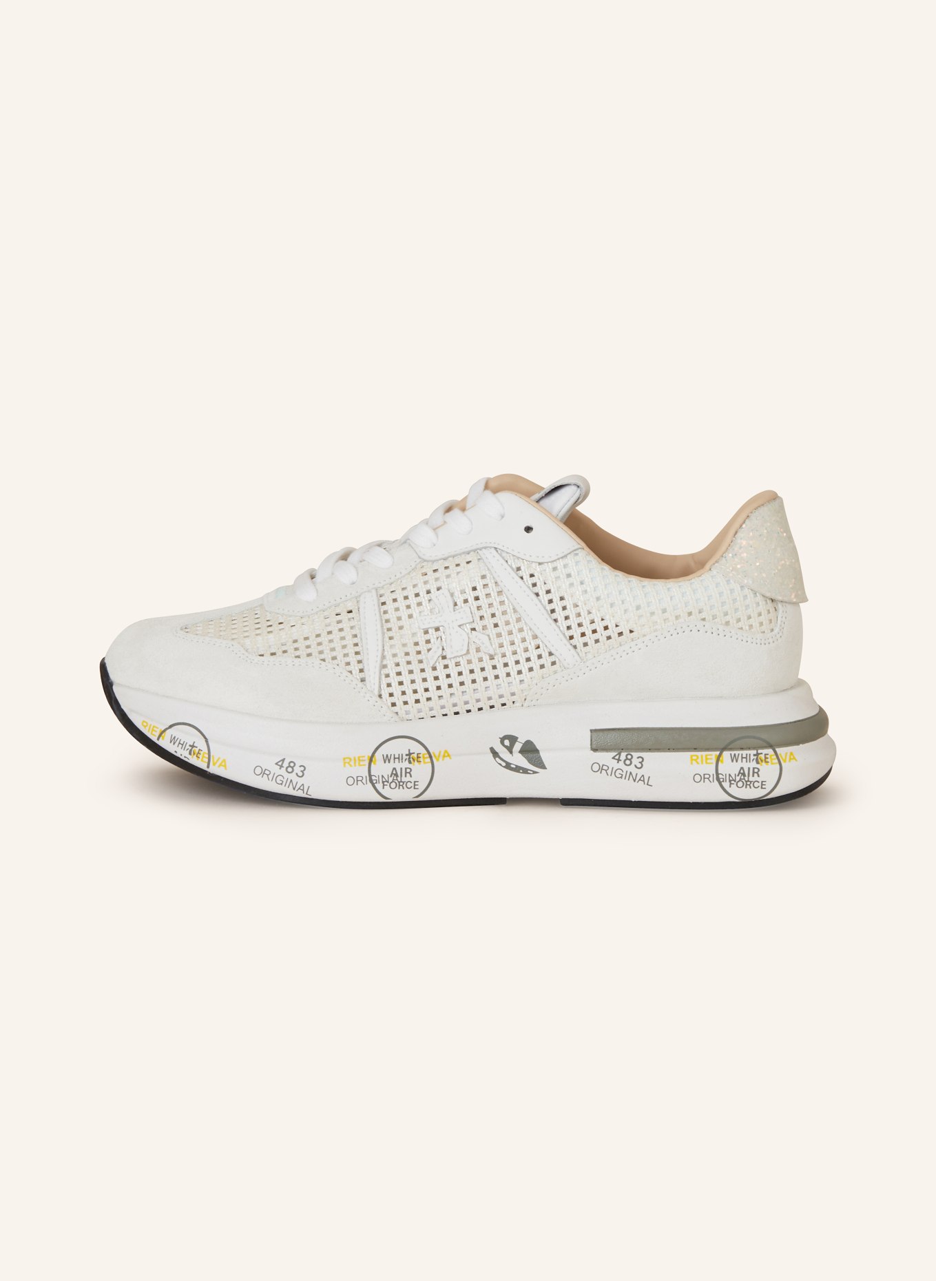 PREMIATA Sneakers CASSIE with sequins, Color: WHITE (Image 4)