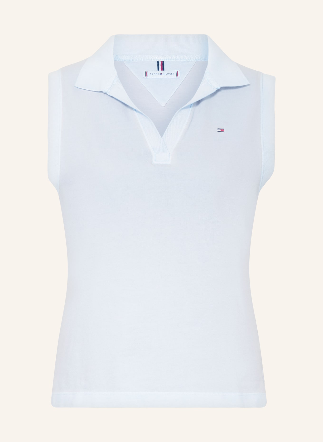 TOMMY HILFIGER Piqué-Top, Farbe: HELLBLAU (Bild 1)