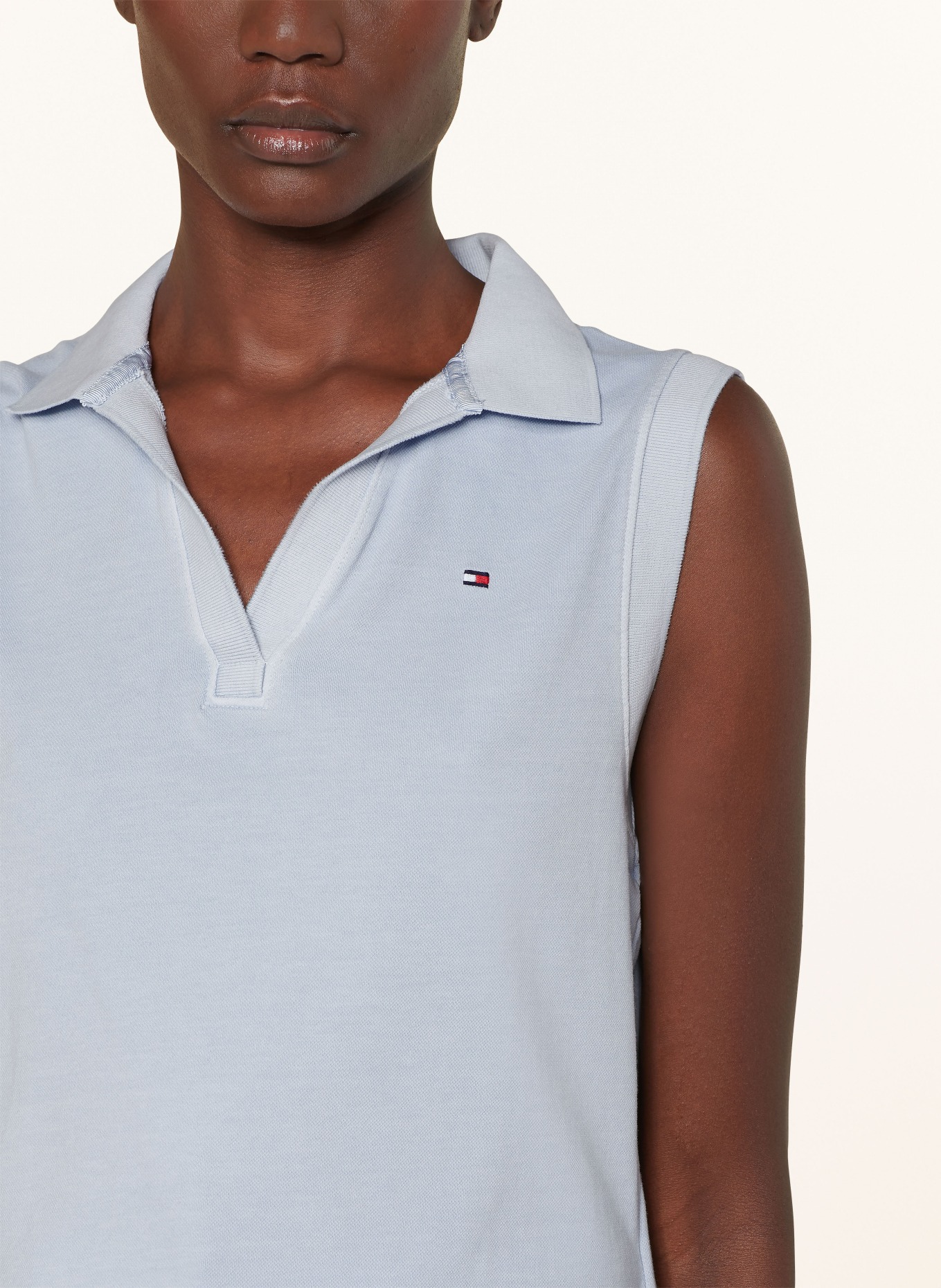 TOMMY HILFIGER Piqué-Top, Farbe: HELLBLAU (Bild 4)