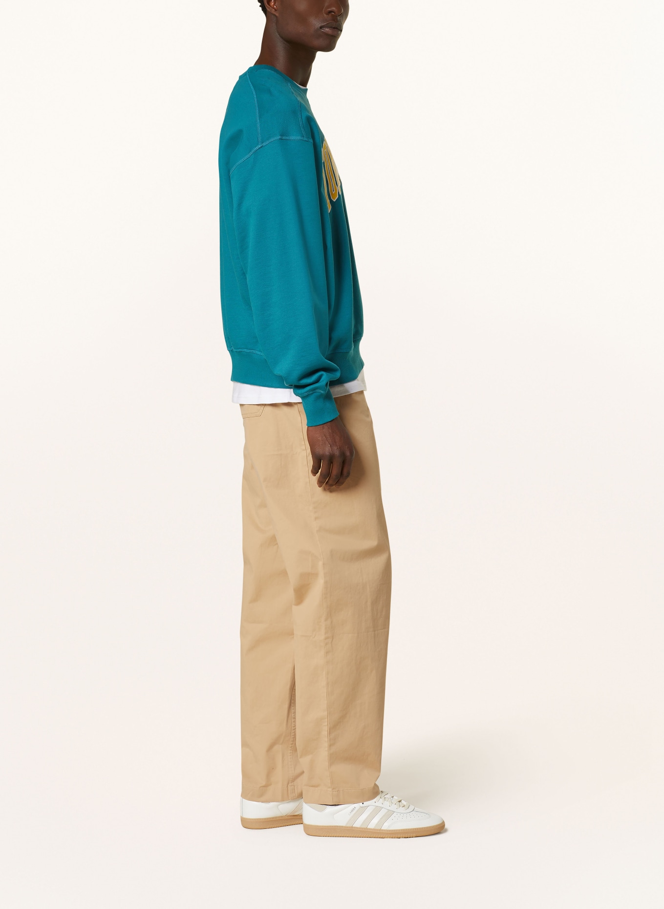 TOMMY JEANS Spodnie w stylu dresowym AIDEN tapered fit, Kolor: JASNOBRĄZOWY (Obrazek 4)