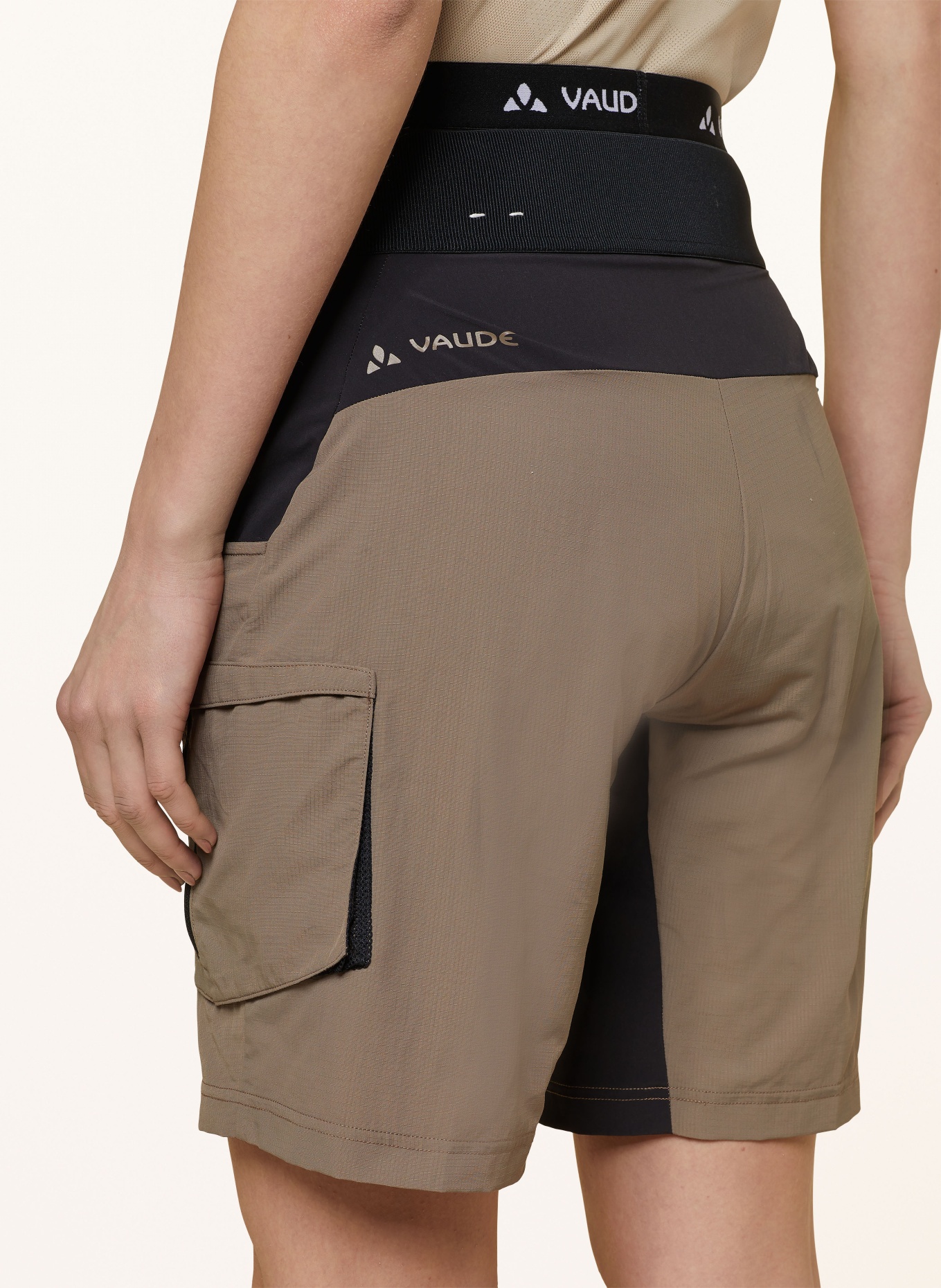 VAUDE Cycling shorts QIMSA with padded inner shorts, Color: BROWN/ BLACK (Image 6)