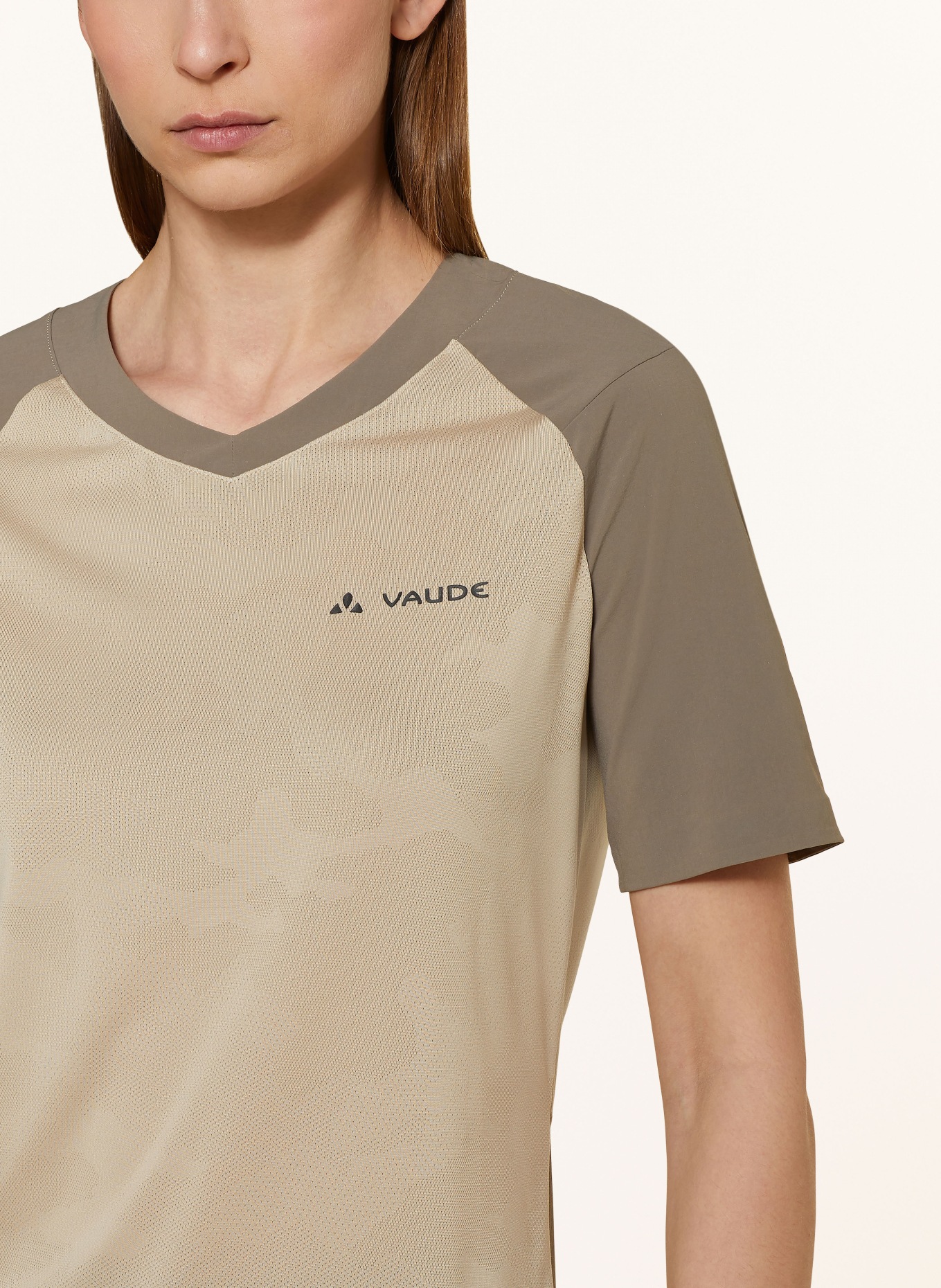 VAUDE Cycling shirt MOAB PRO, Color: BEIGE/ TAUPE (Image 4)