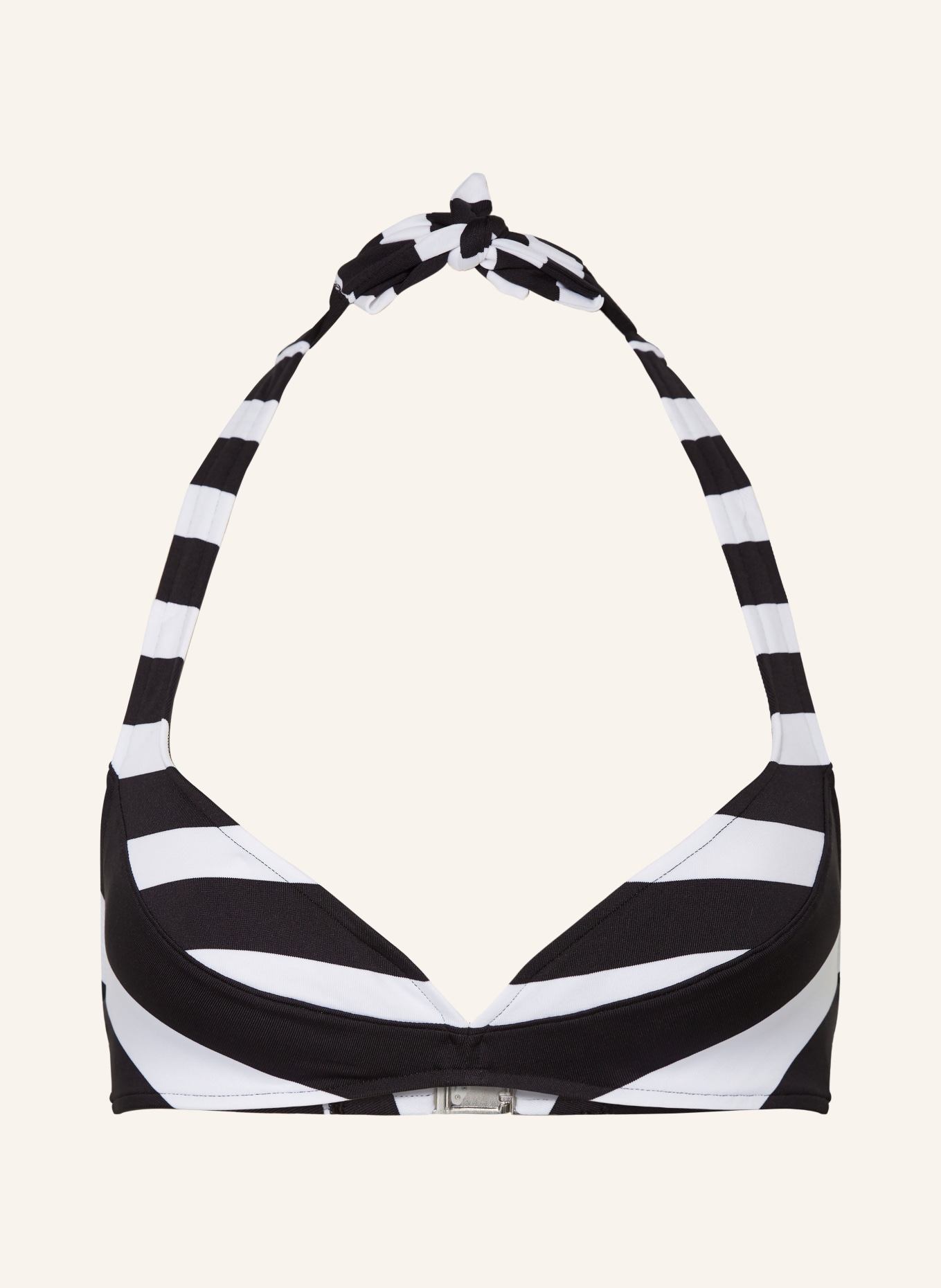 ANDRES SARDA Halter neck bikini top MAGGIE, Color: BLACK/ WHITE (Image 1)
