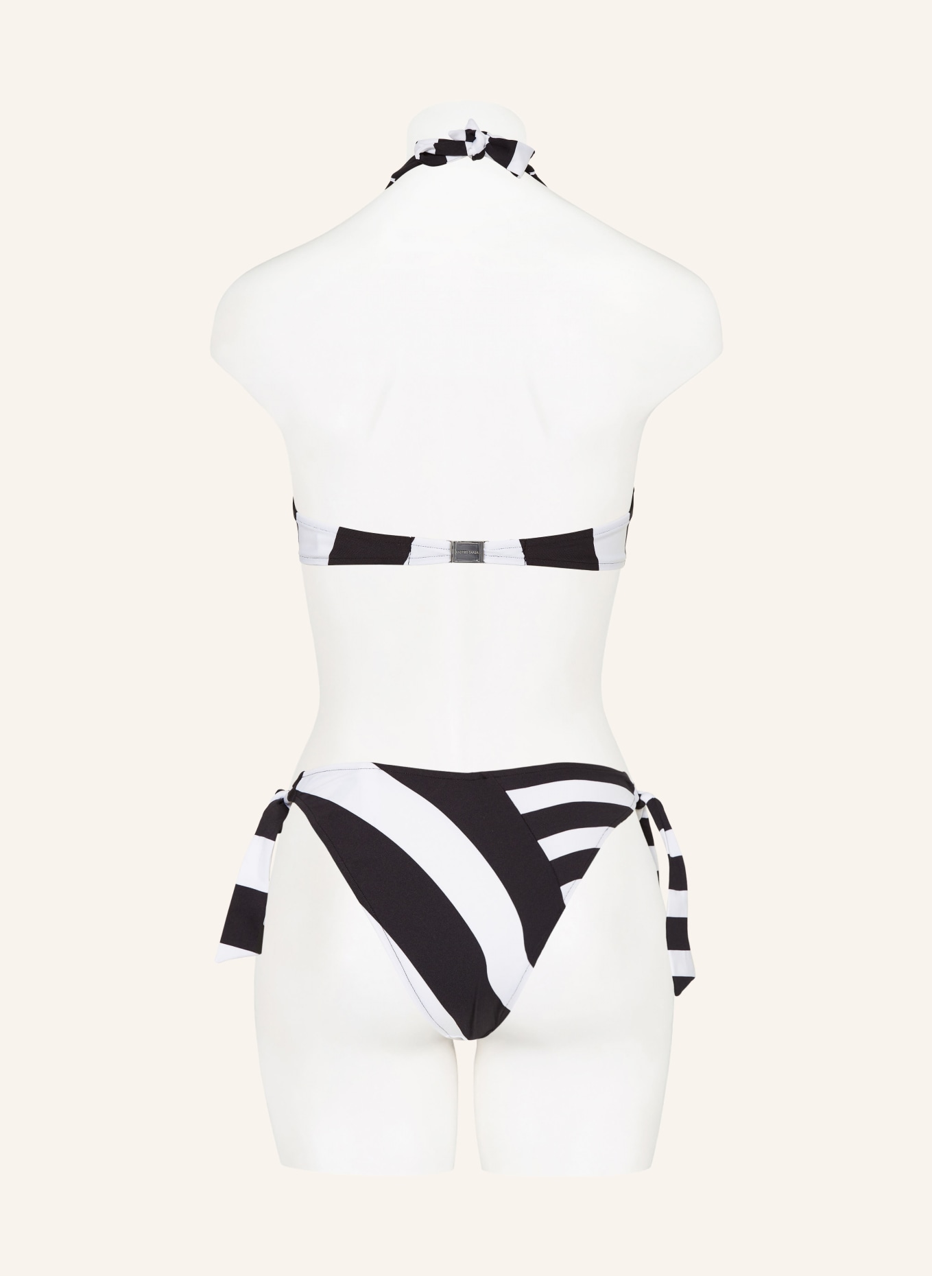 ANDRES SARDA Halter neck bikini top MAGGIE, Color: BLACK/ WHITE (Image 3)