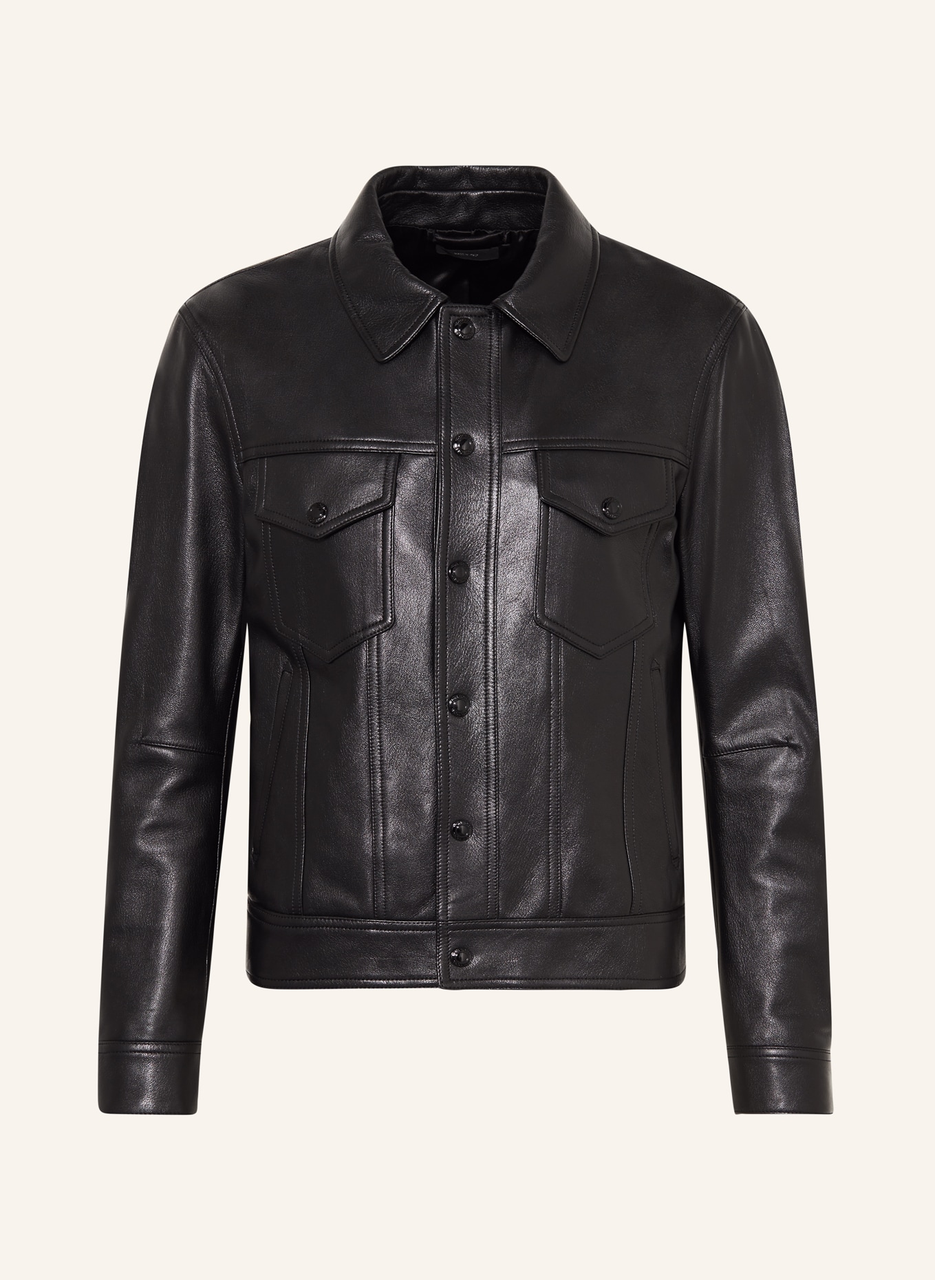 TOM FORD Leather jacket, Color: BLACK (Image 1)